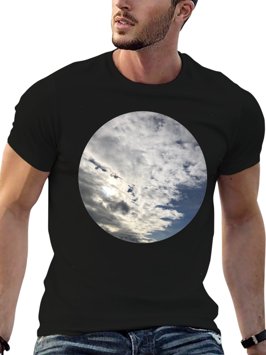 Sky Cloudscape T-Shirt - Stylish Weather Design