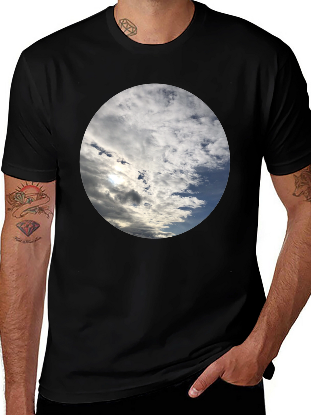 Sky Cloudscape T-Shirt - Stylish Weather Design