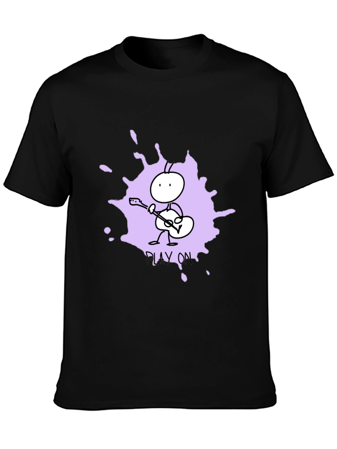 Play On Graphic Tee - Unique Ant Guitar Design