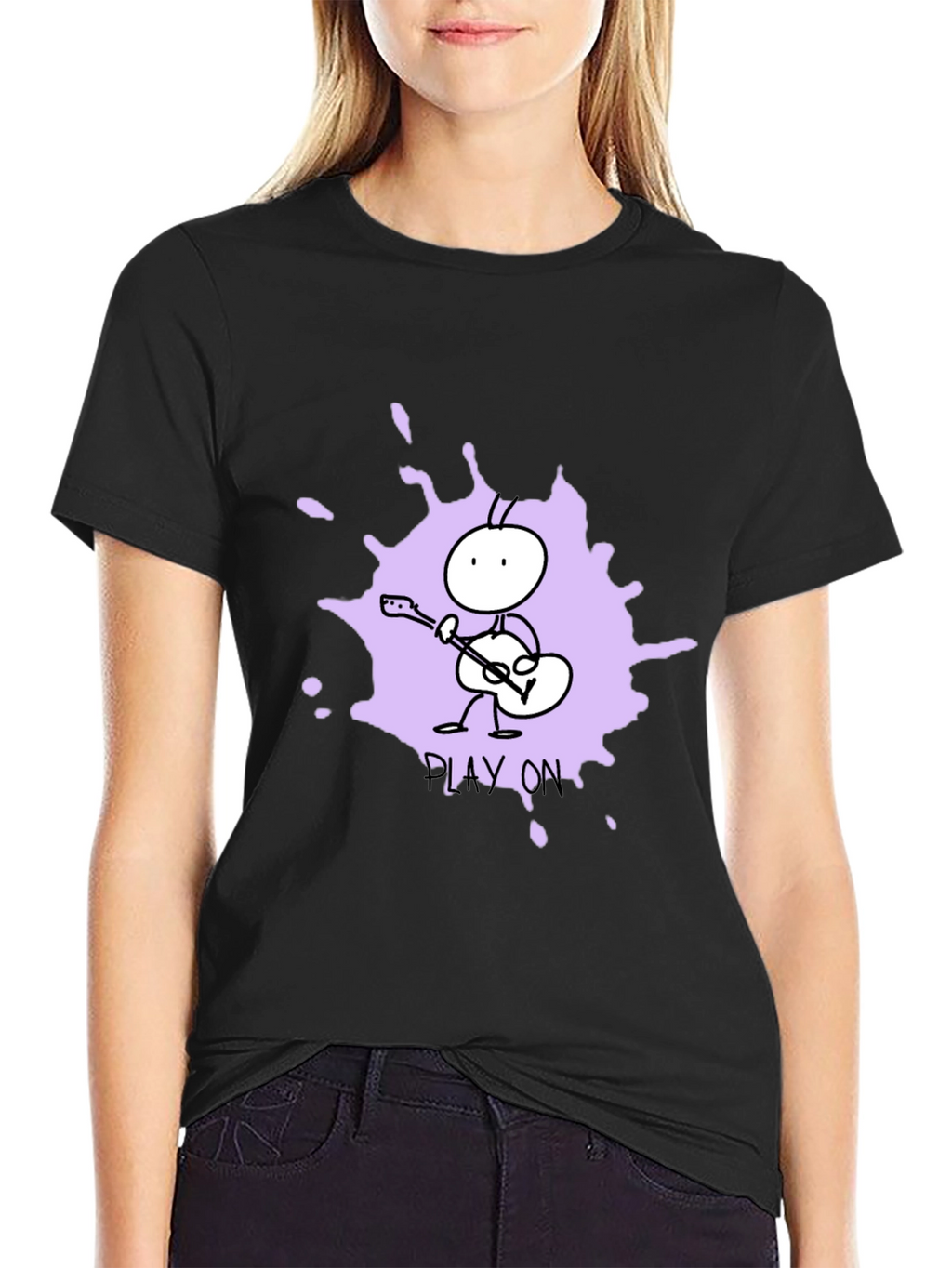 Play On Graphic Tee - Unique Ant Guitar Design