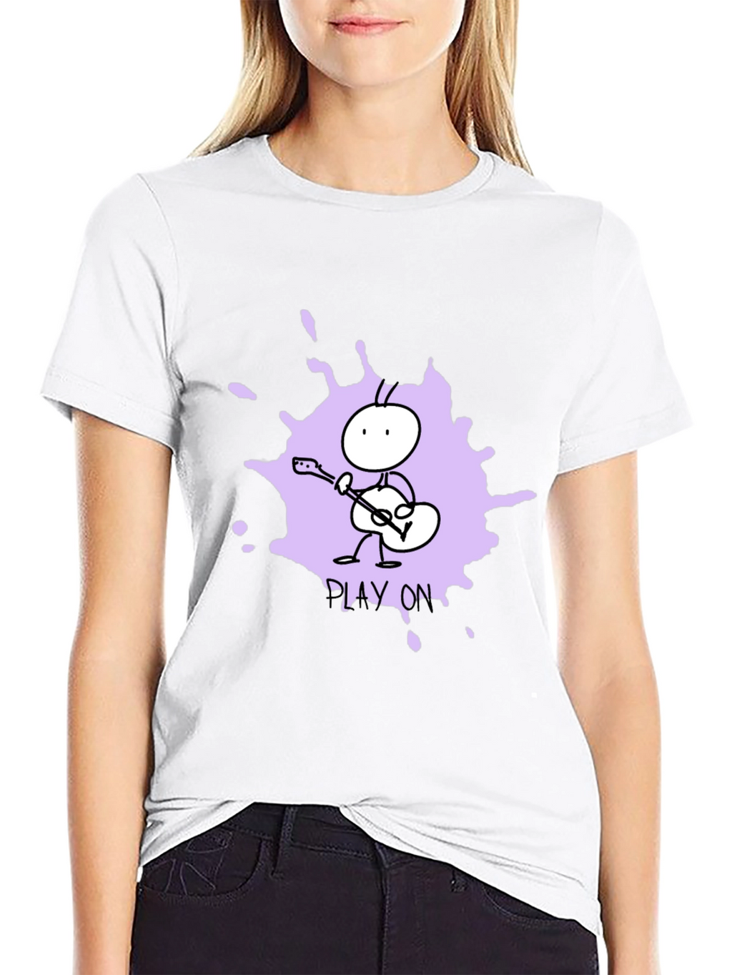 Play On Graphic Tee - Unique Ant Guitar Design