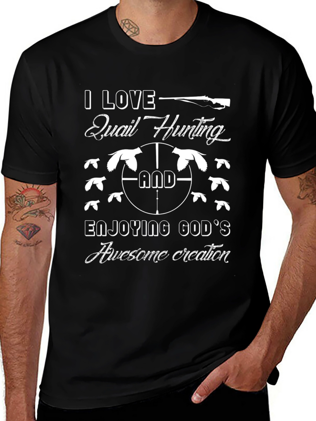 Quail Hunting Graphic T-Shirt - Enjoy Gods Creation