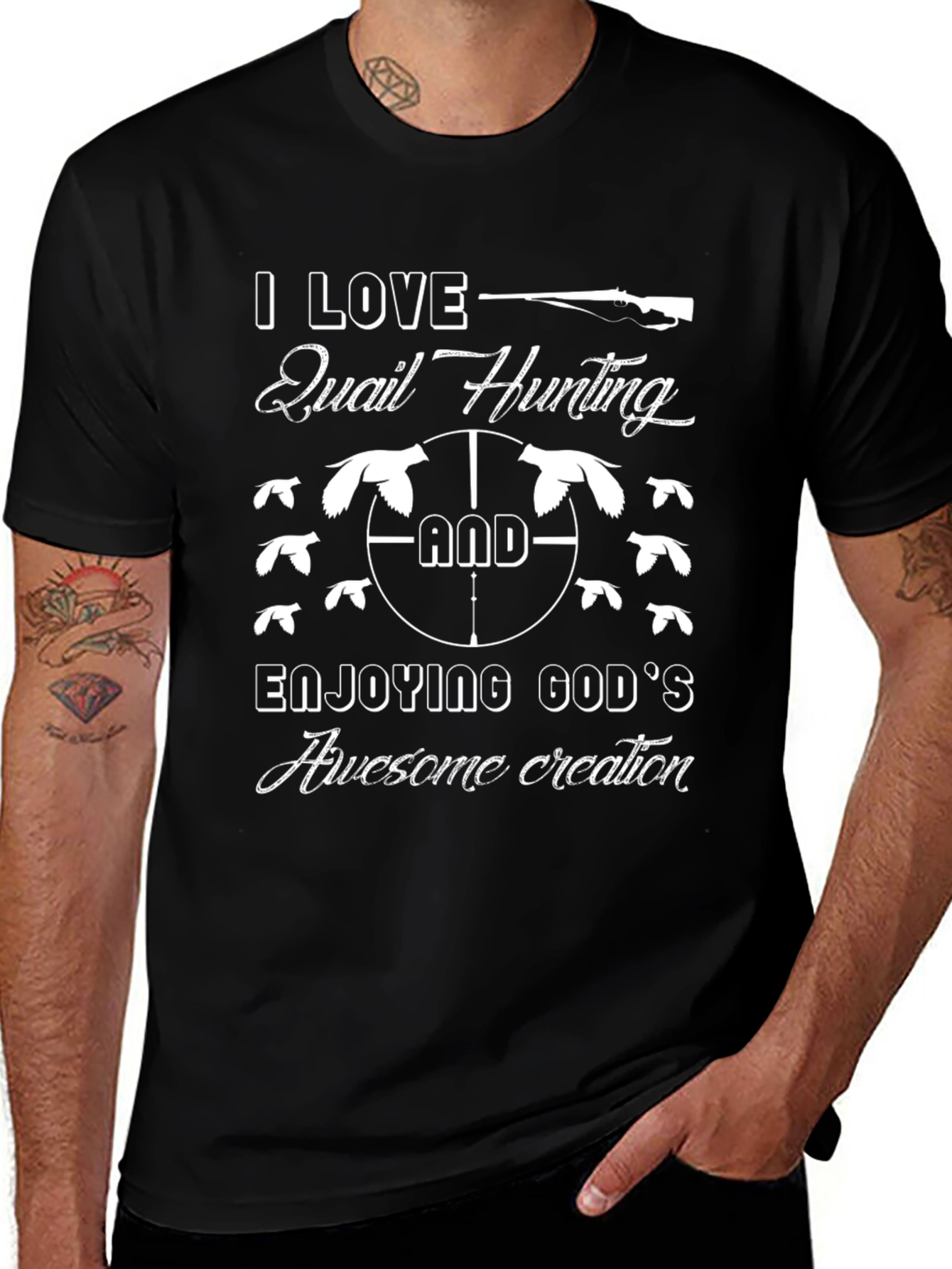 Quail Hunting Graphic T-Shirt - Enjoy Gods Creation