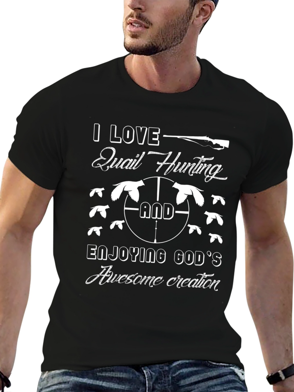 Quail Hunting Graphic T-Shirt - Enjoy Gods Creation