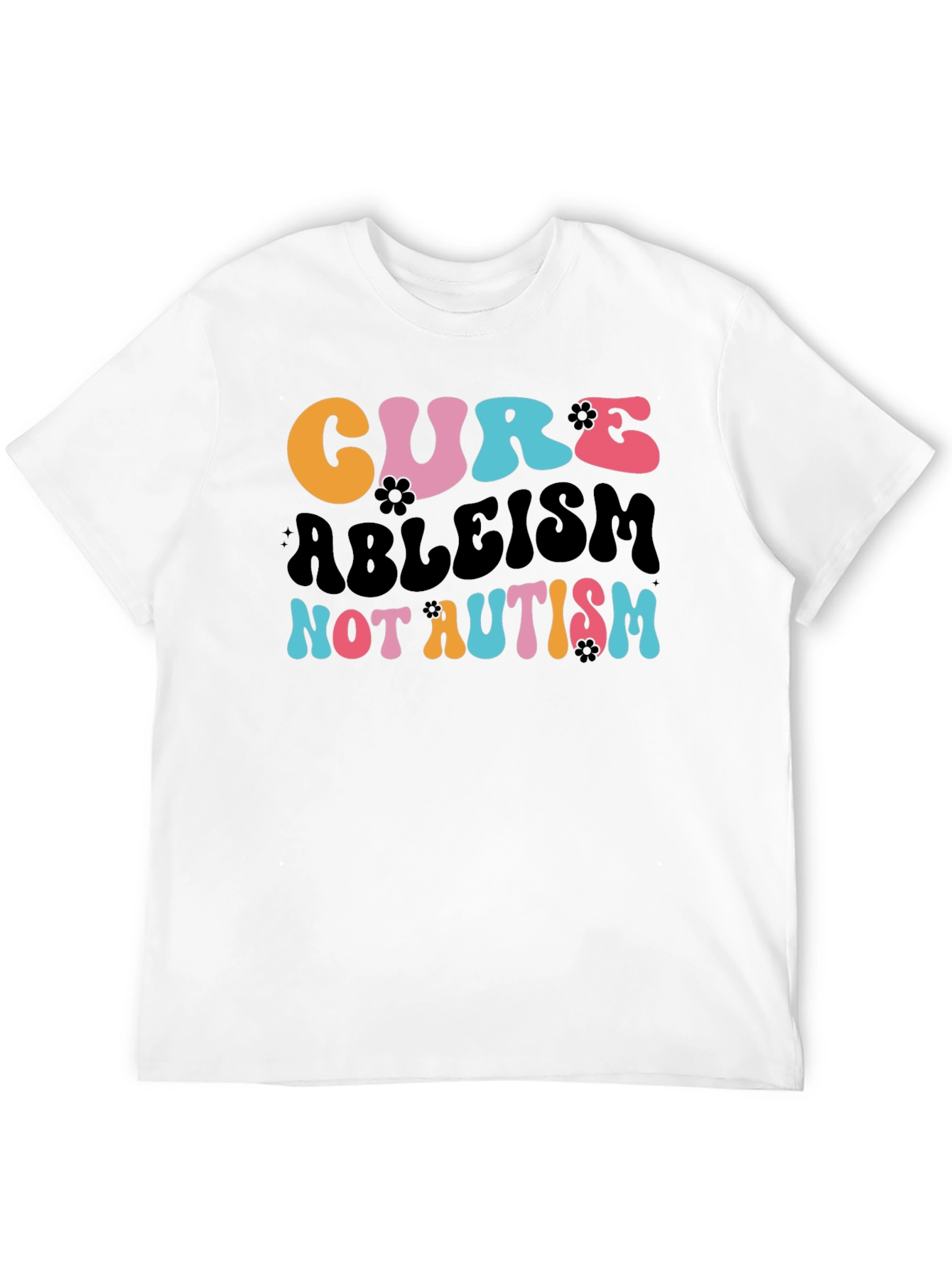 Cure Ableism Not Autism Tee - Black