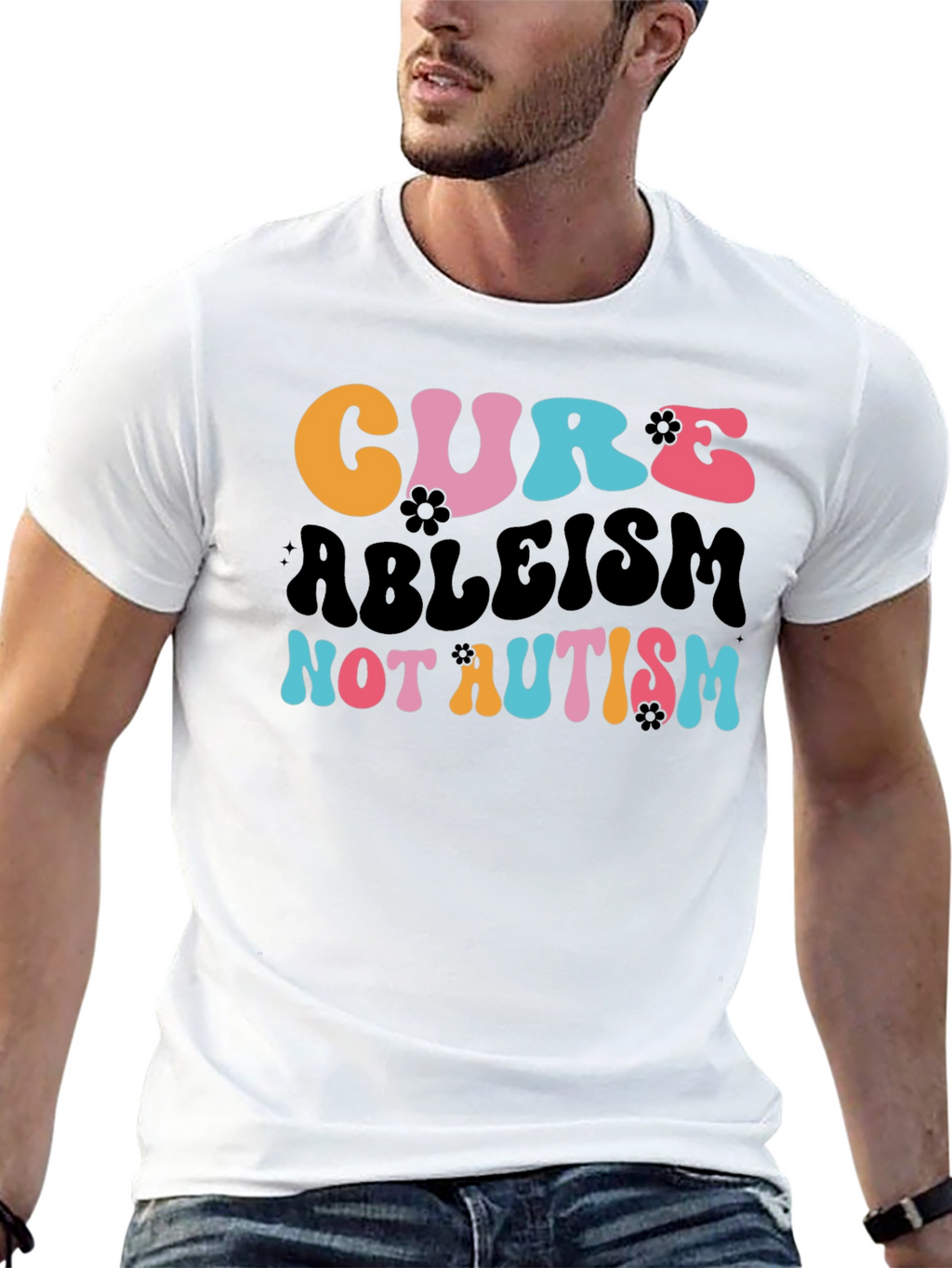 Cure Ableism Not Autism Tee - Black