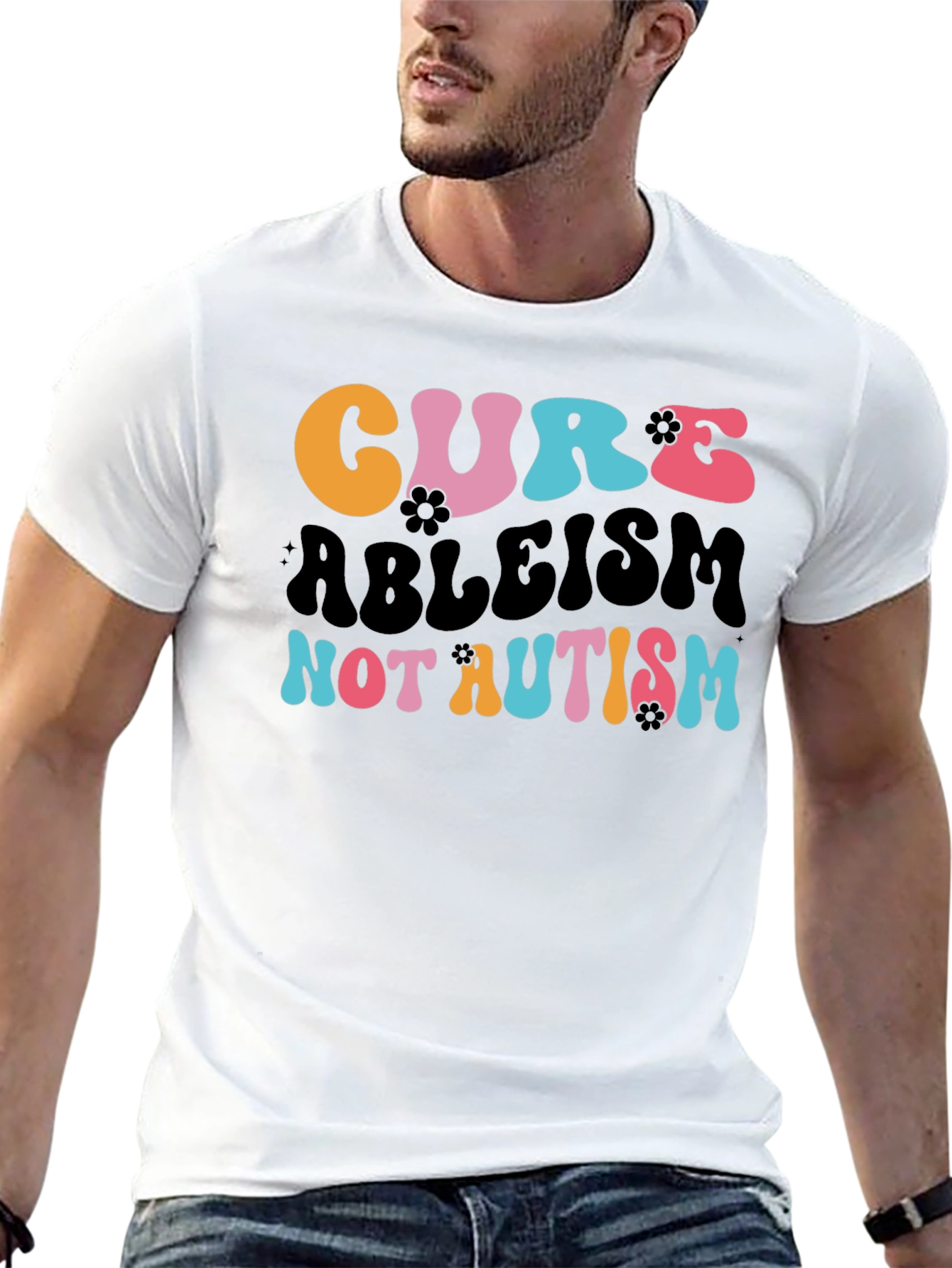 Cure Ableism Not Autism Tee - Black
