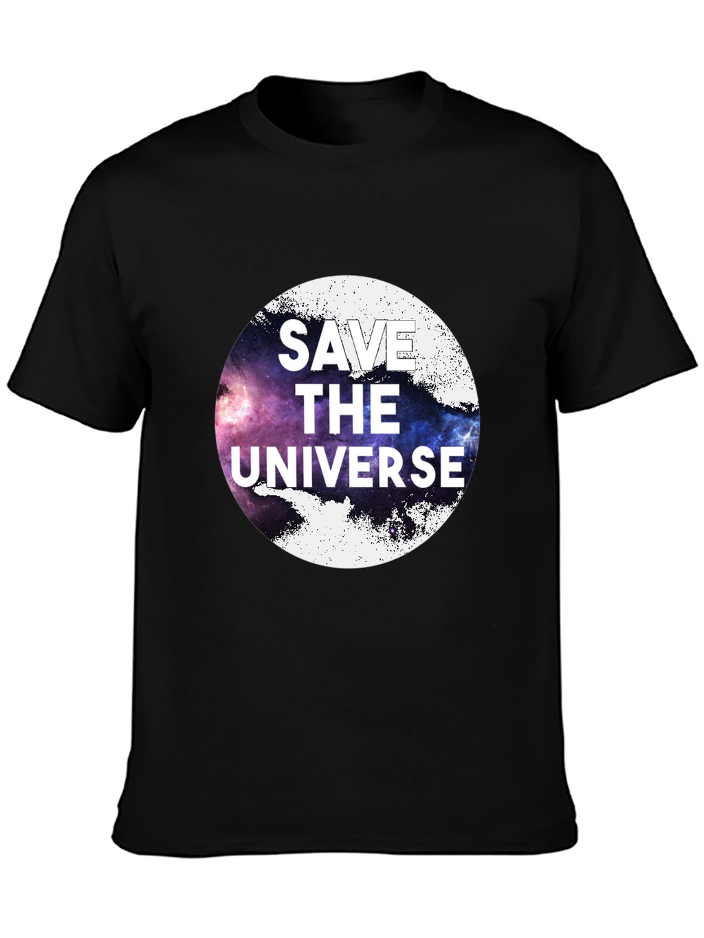 Save the Universe Graphic Tee - Black Cotton T-Shirt
