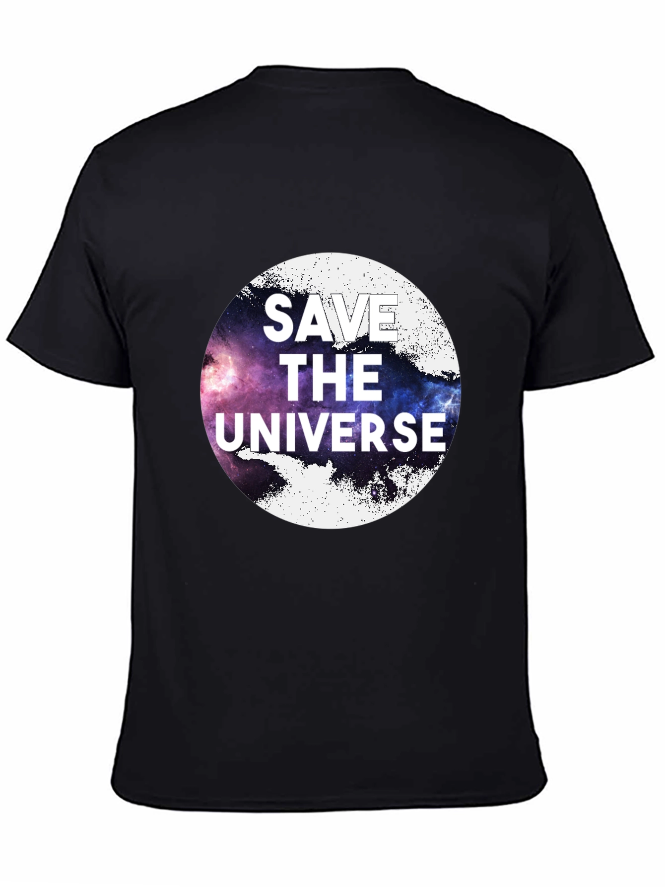 Save the Universe Graphic Tee - Black Cotton T-Shirt