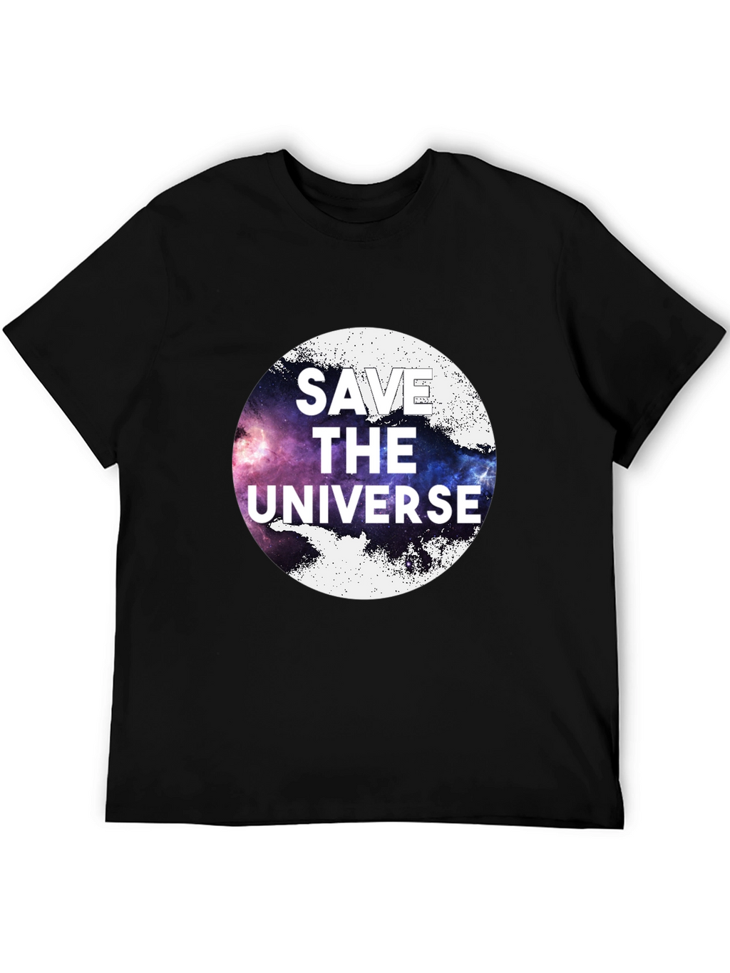 Save the Universe Graphic Tee - Black Cotton T-Shirt
