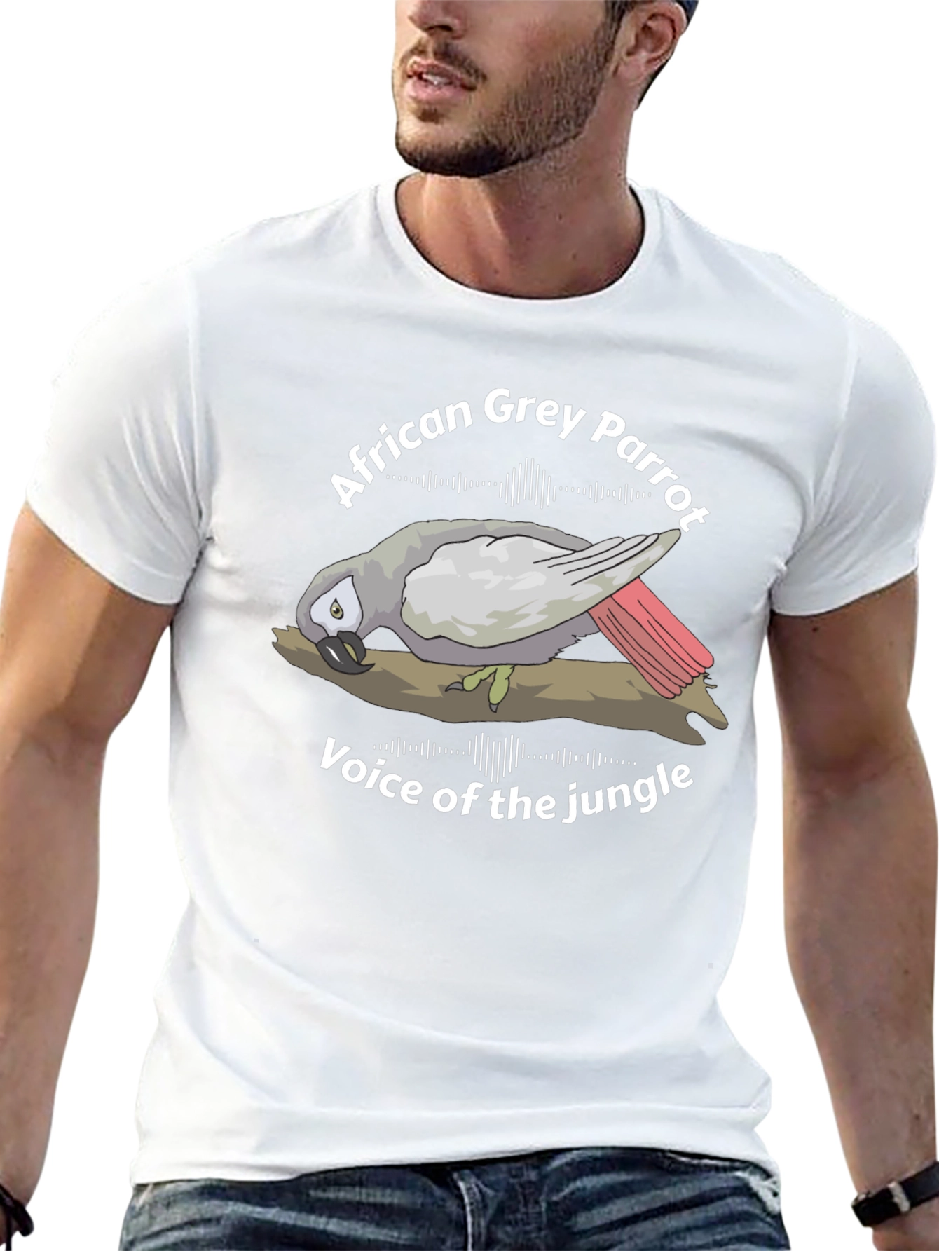 African Grey Parrot Voice of the Jungle Graphic Tee
