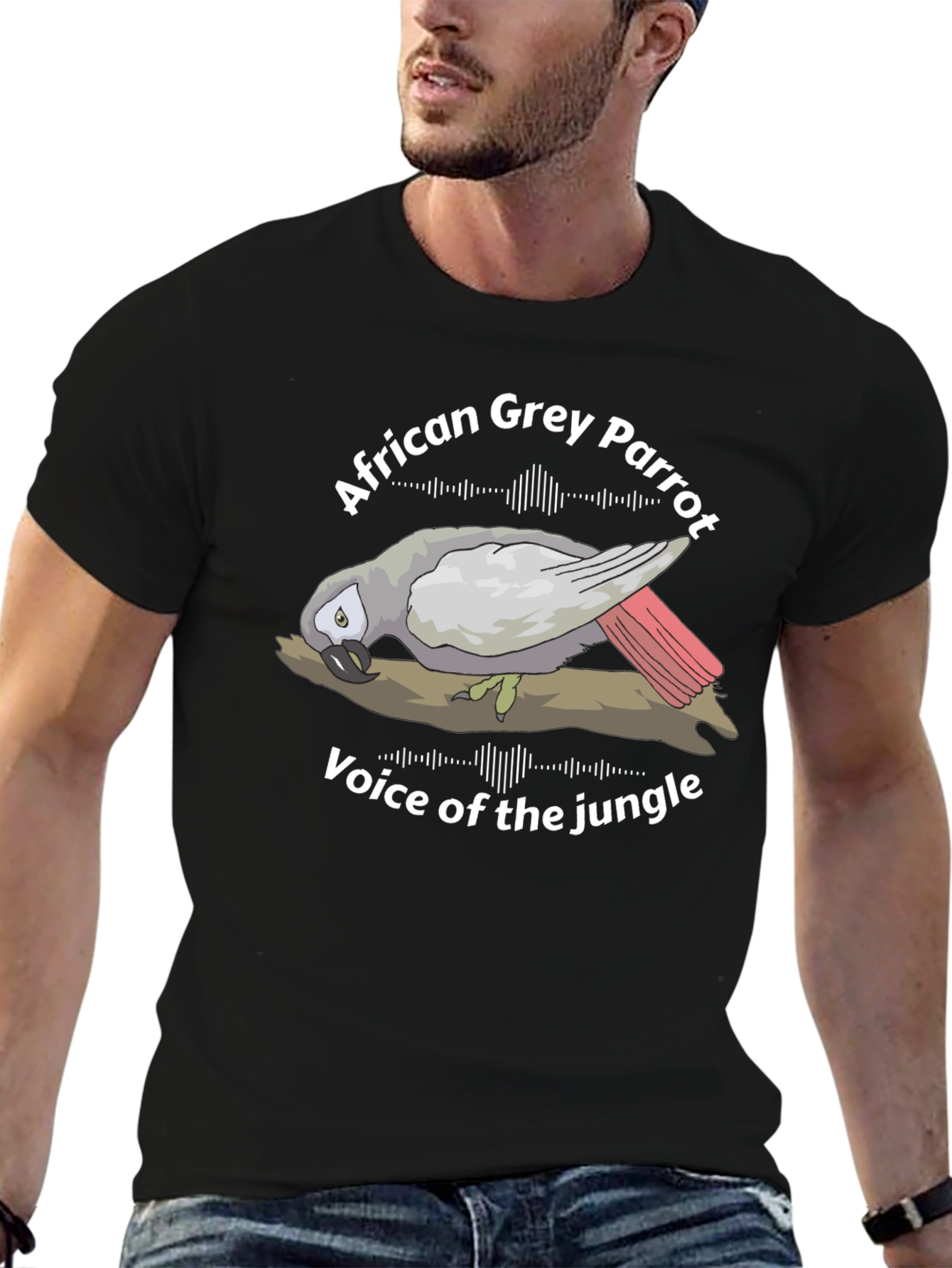 African Grey Parrot Voice of the Jungle Graphic Tee