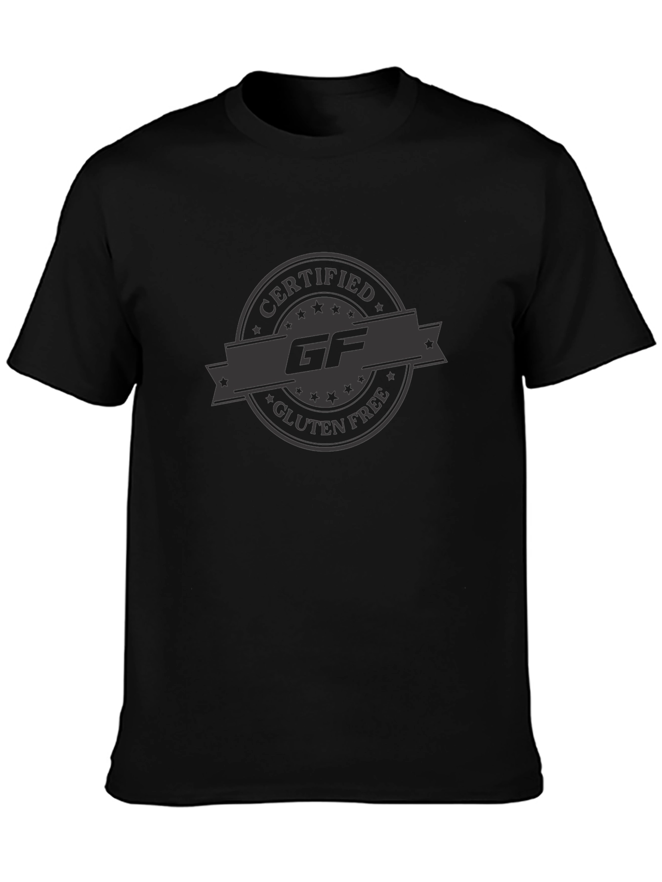 Certified Gluten Free GF T-Shirt - Black