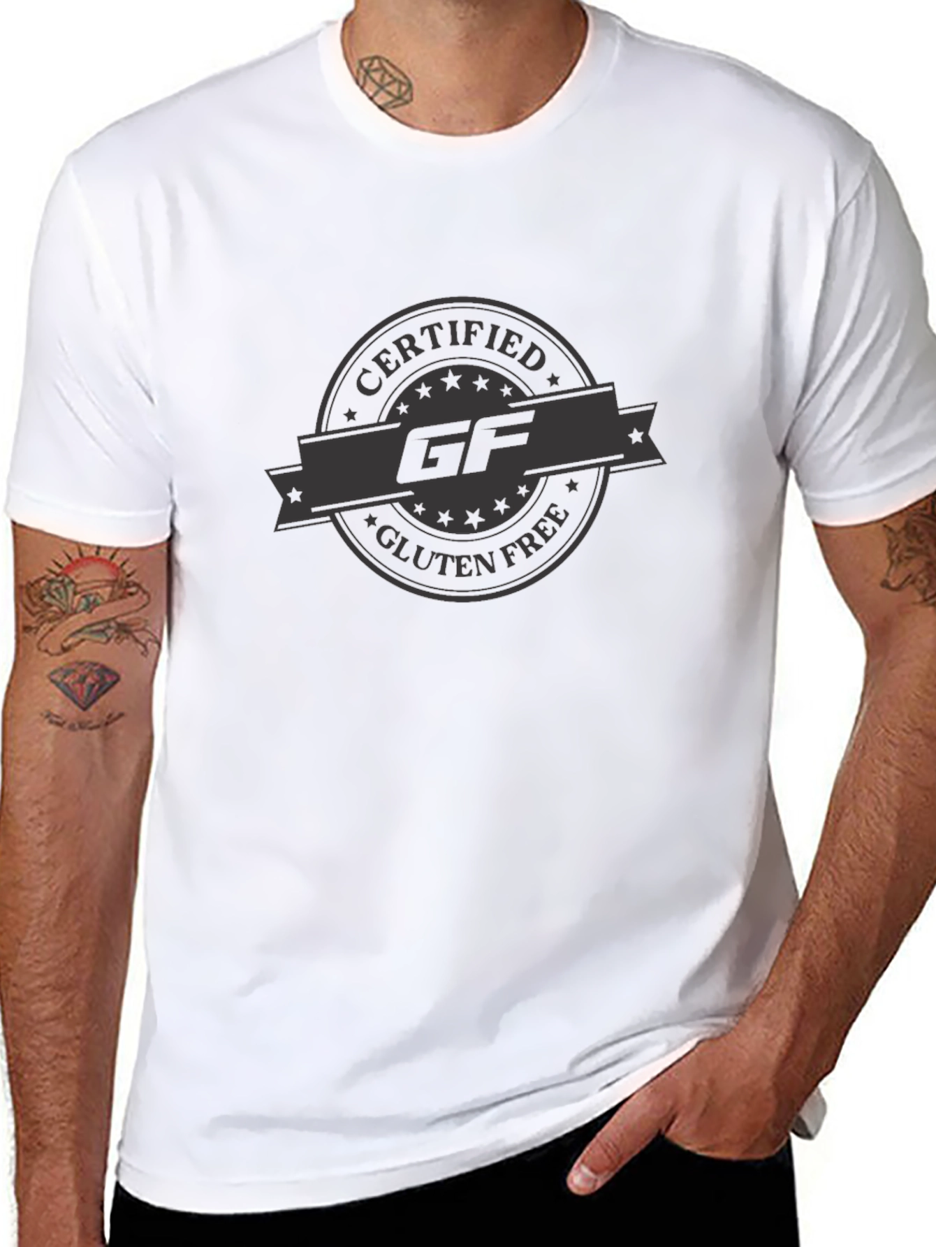 Certified Gluten Free GF T-Shirt - Black