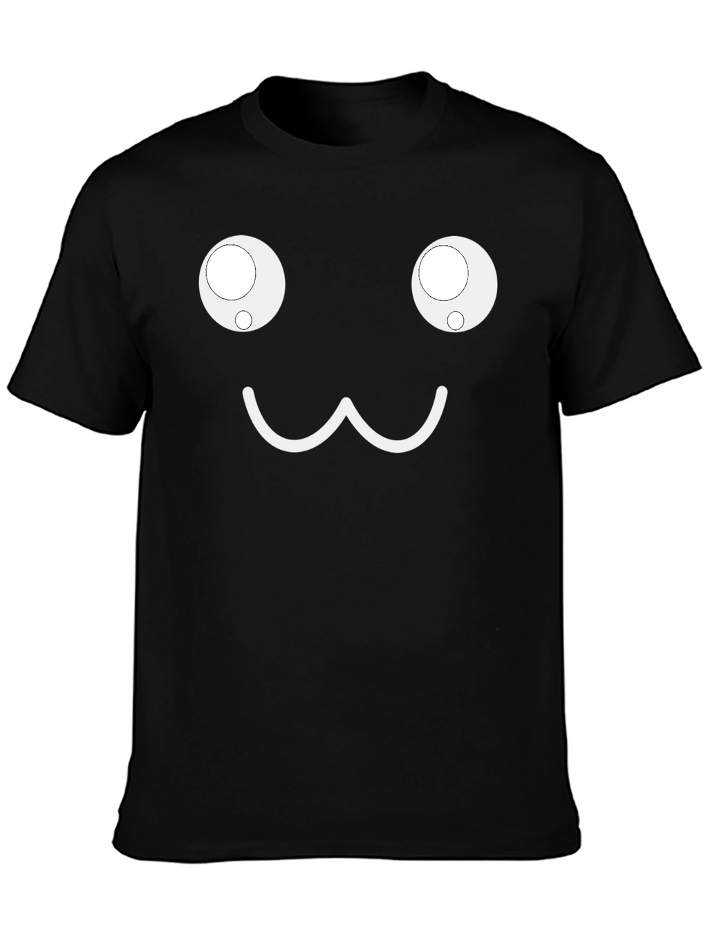 Cute Face Graphic Black T-Shirt