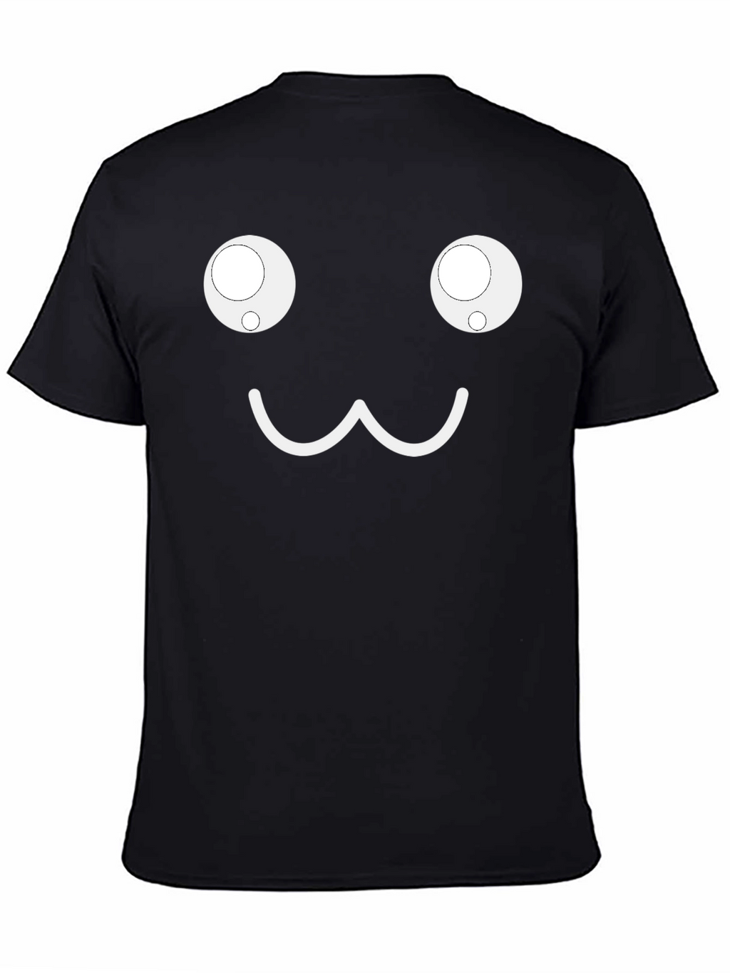 Cute Face Graphic Black T-Shirt