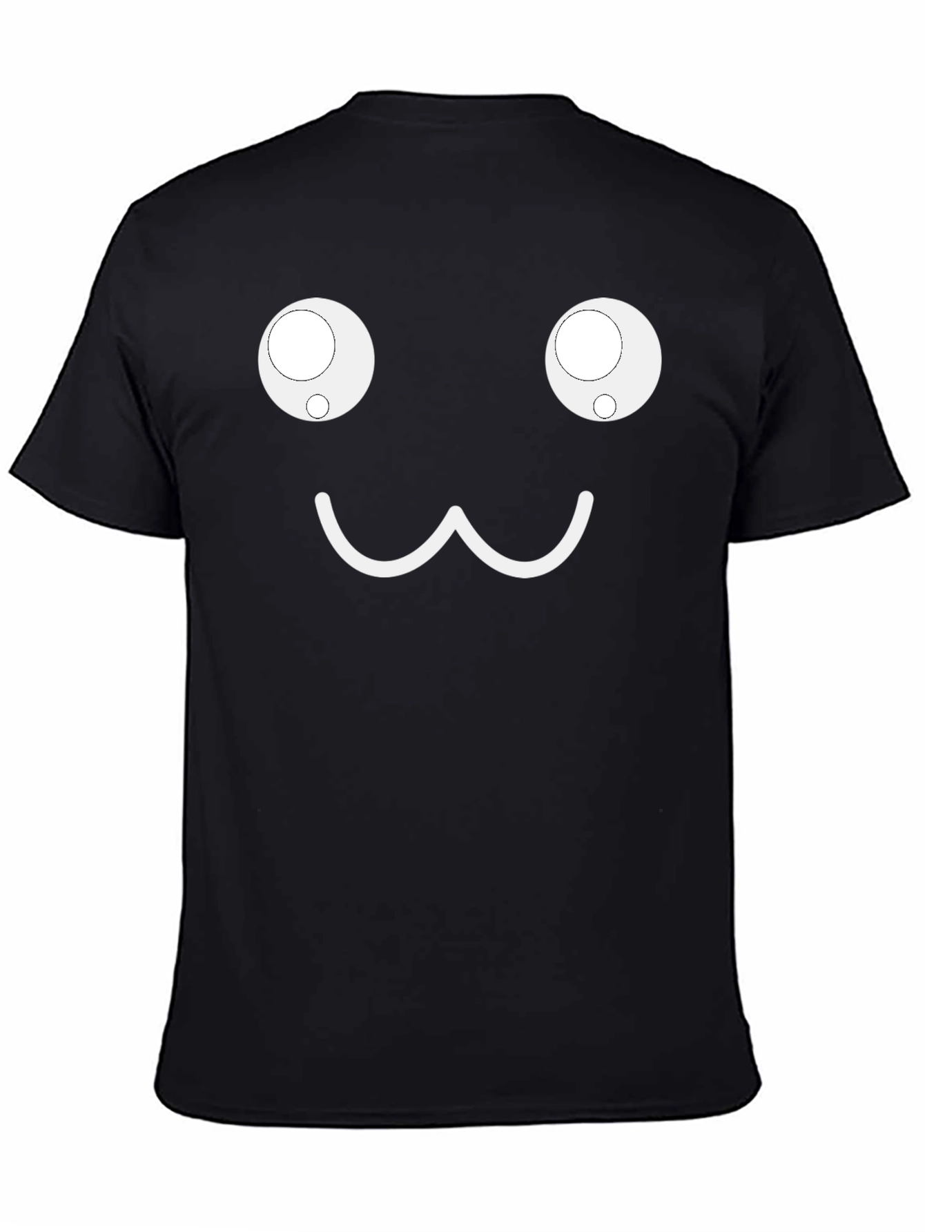 Cute Face Graphic Black T-Shirt