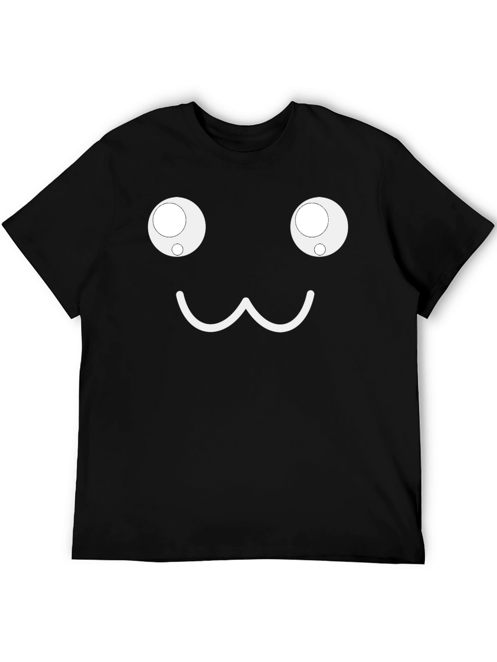 Cute Face Graphic Black T-Shirt