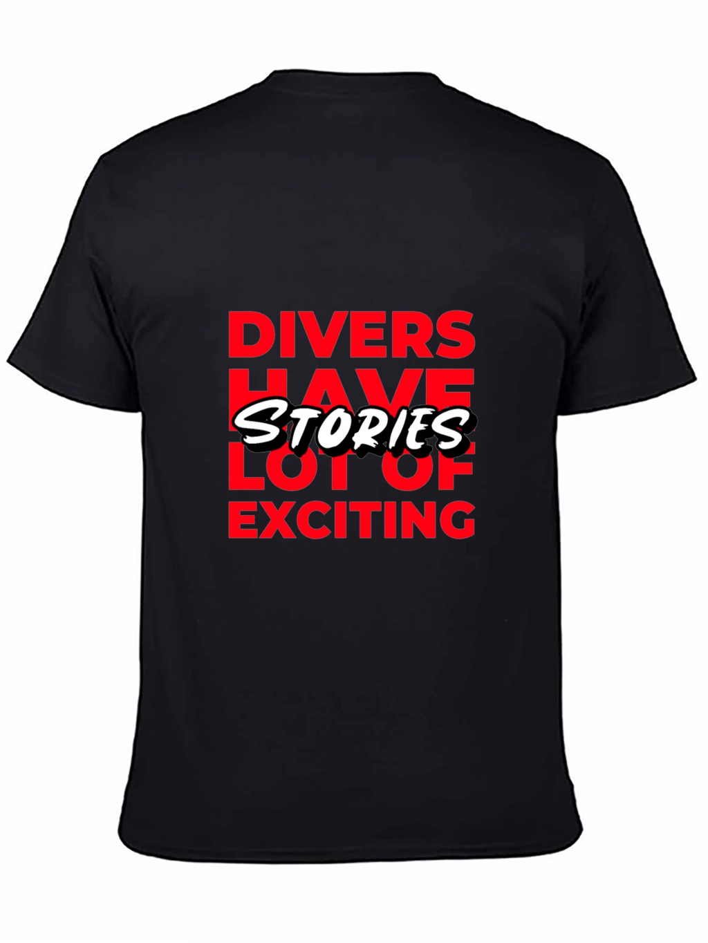 Divers Have Stories Black Graphic T-Shirt