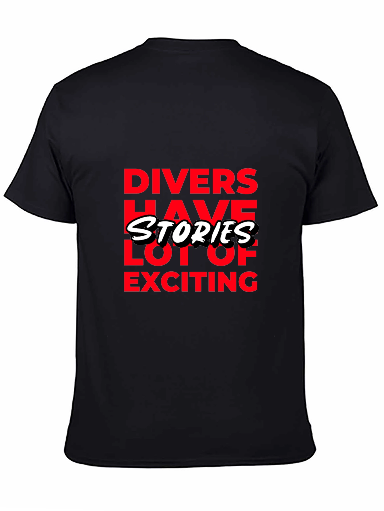 Divers Have Stories Black Graphic T-Shirt