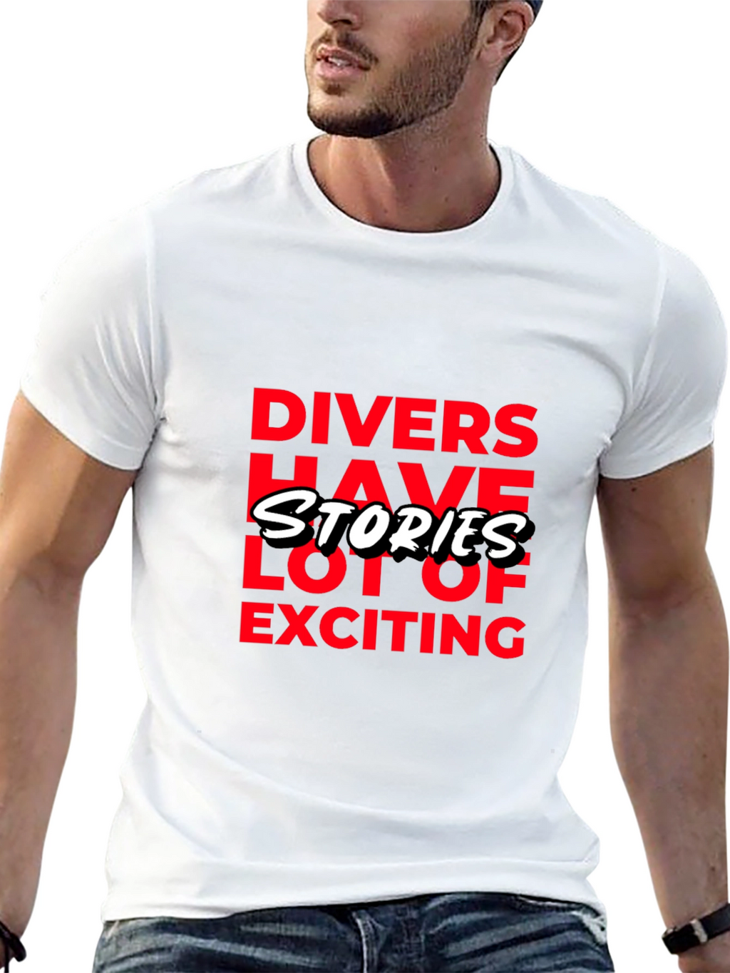 Divers Have Stories Black Graphic T-Shirt