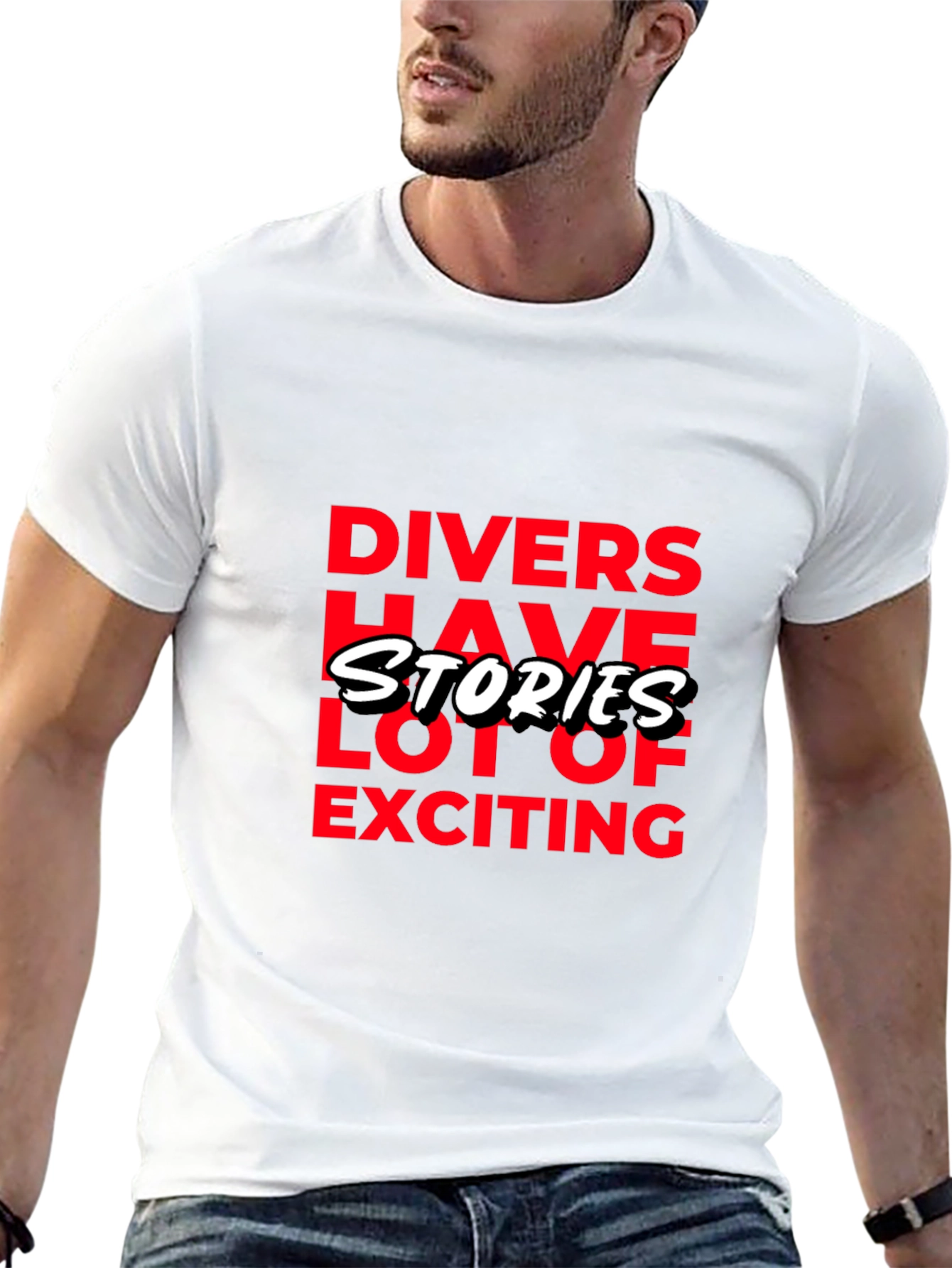 Divers Have Stories Black Graphic T-Shirt