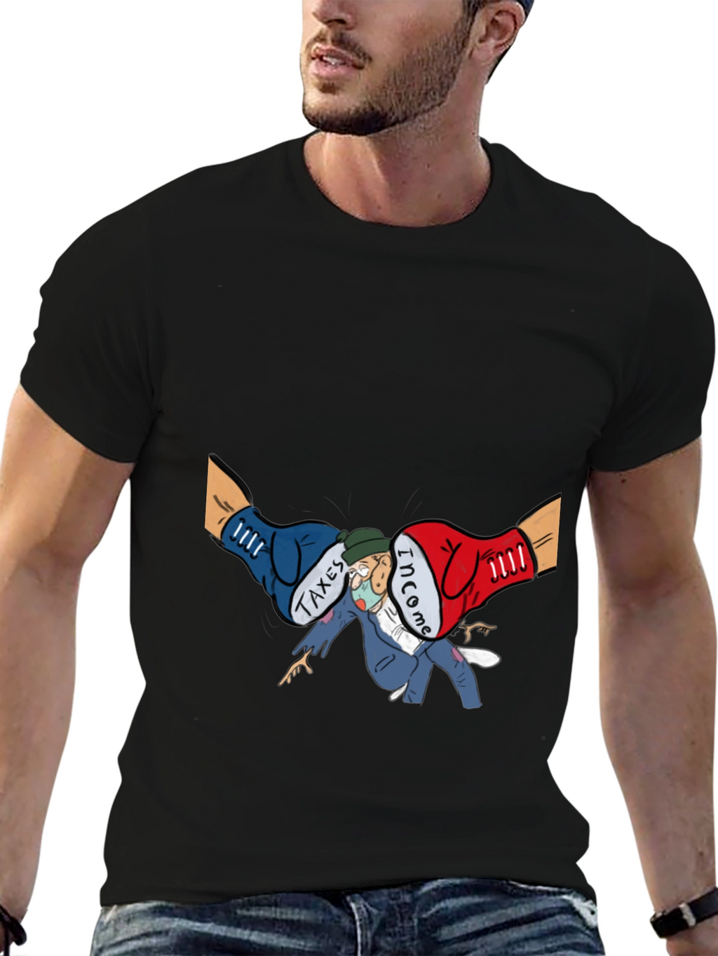 Income Tax Cartoon Graphic T-Shirt