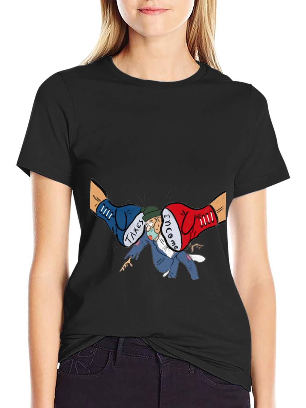 Income Tax Cartoon Graphic T-Shirt