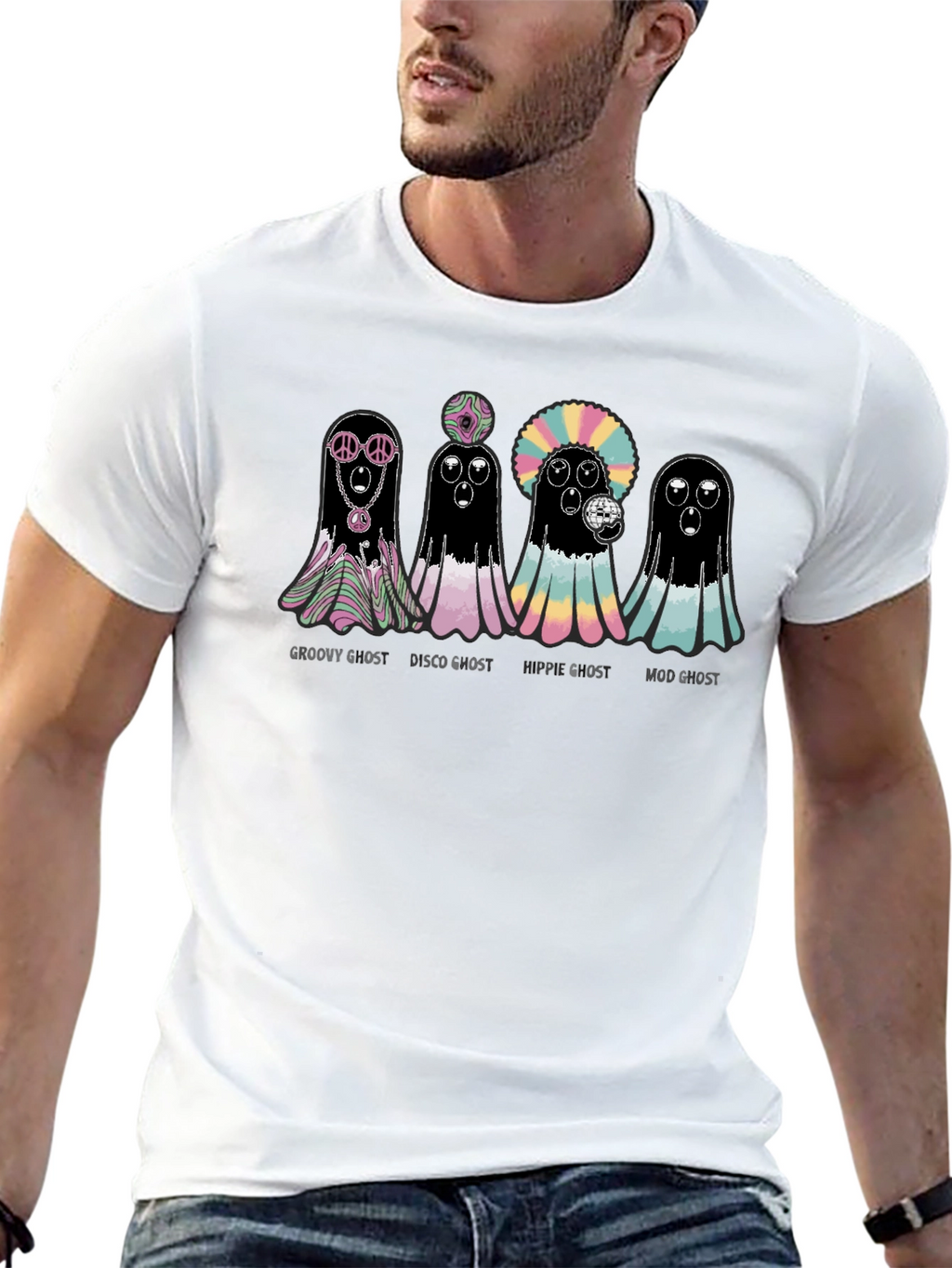Groovy Ghost T-Shirt - Halloween Fun