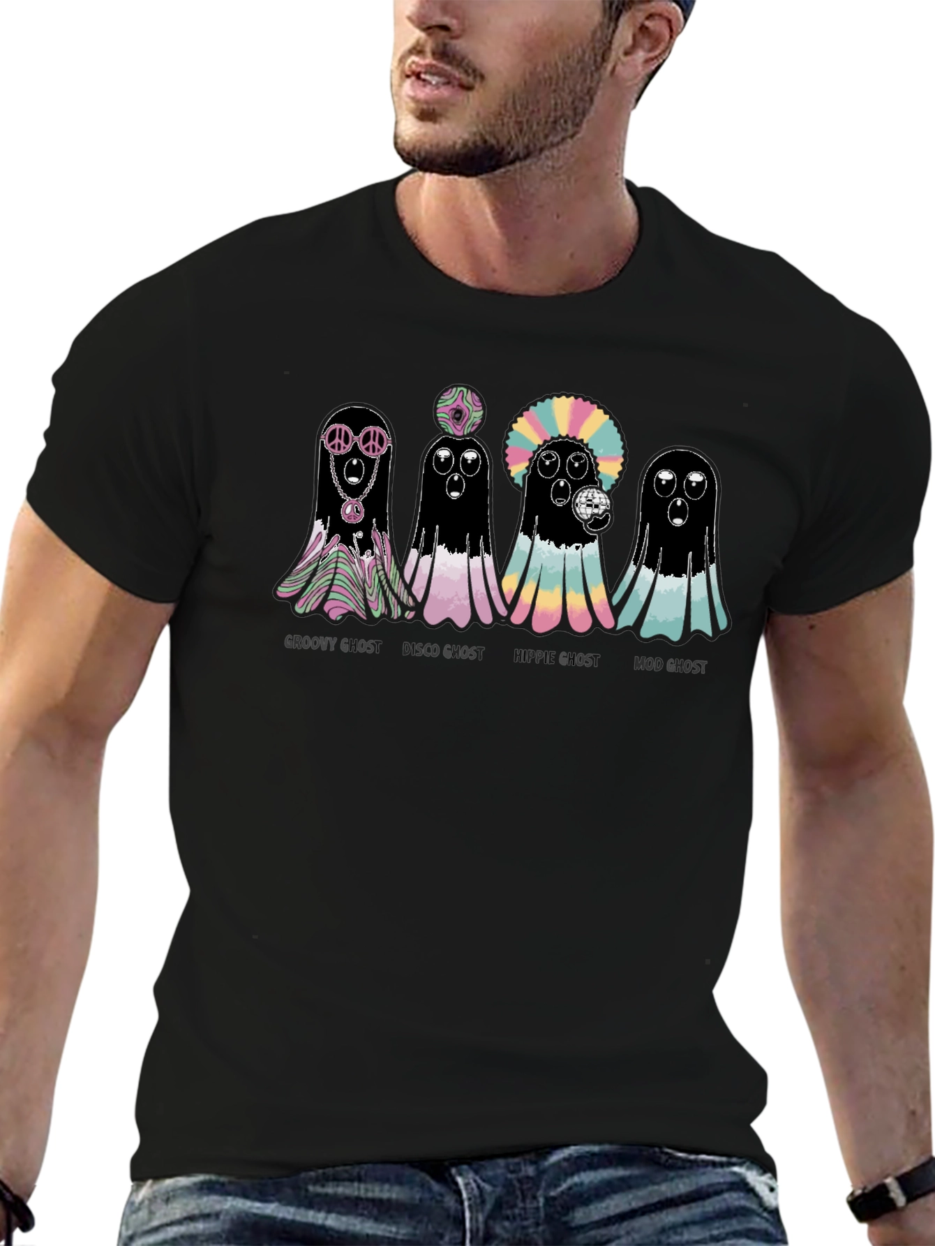 Groovy Ghost T-Shirt - Halloween Fun
