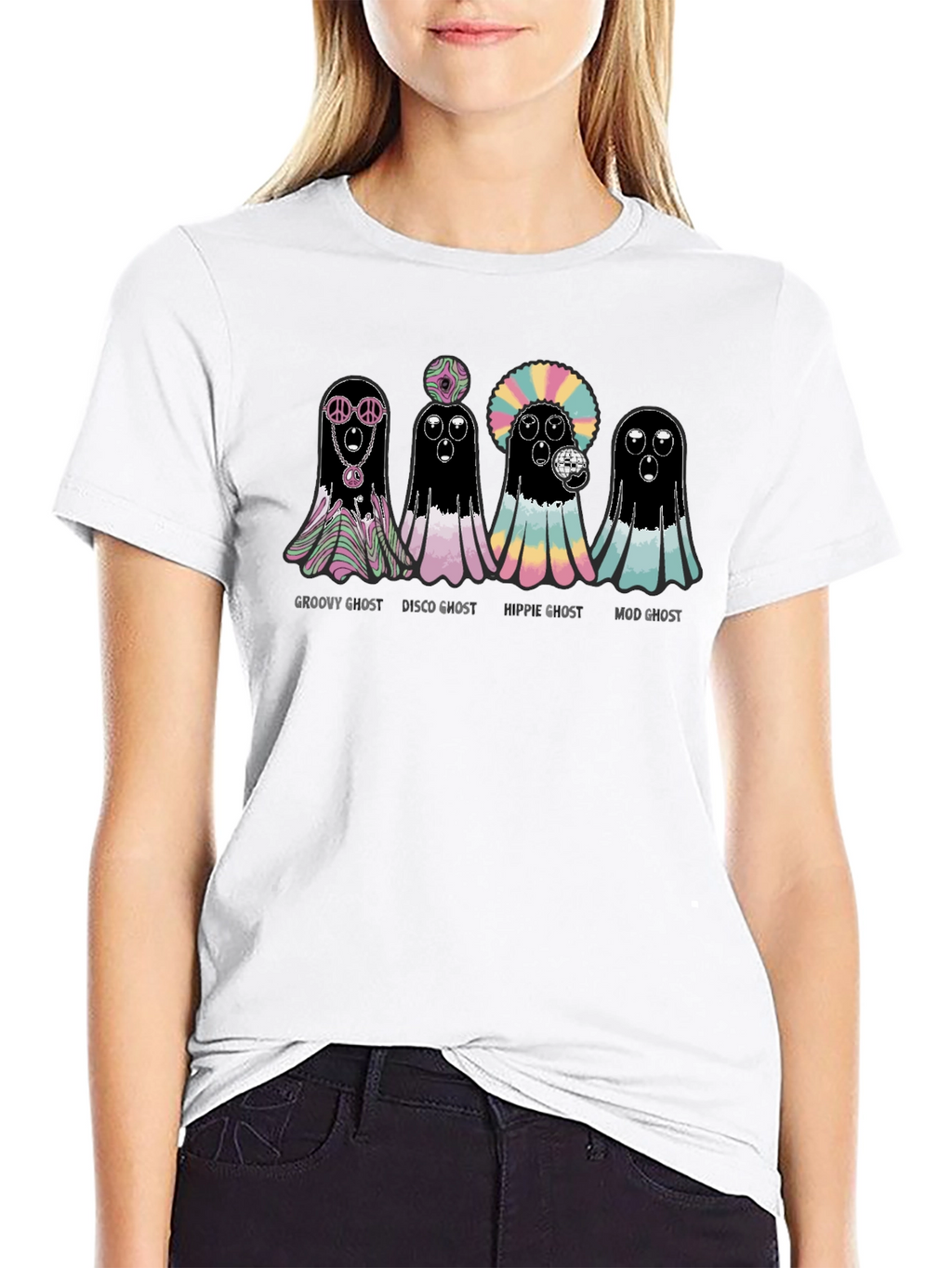 Groovy Ghost T-Shirt - Halloween Fun
