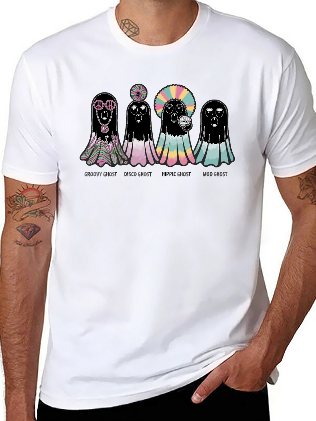 Groovy Ghost T-Shirt - Halloween Fun