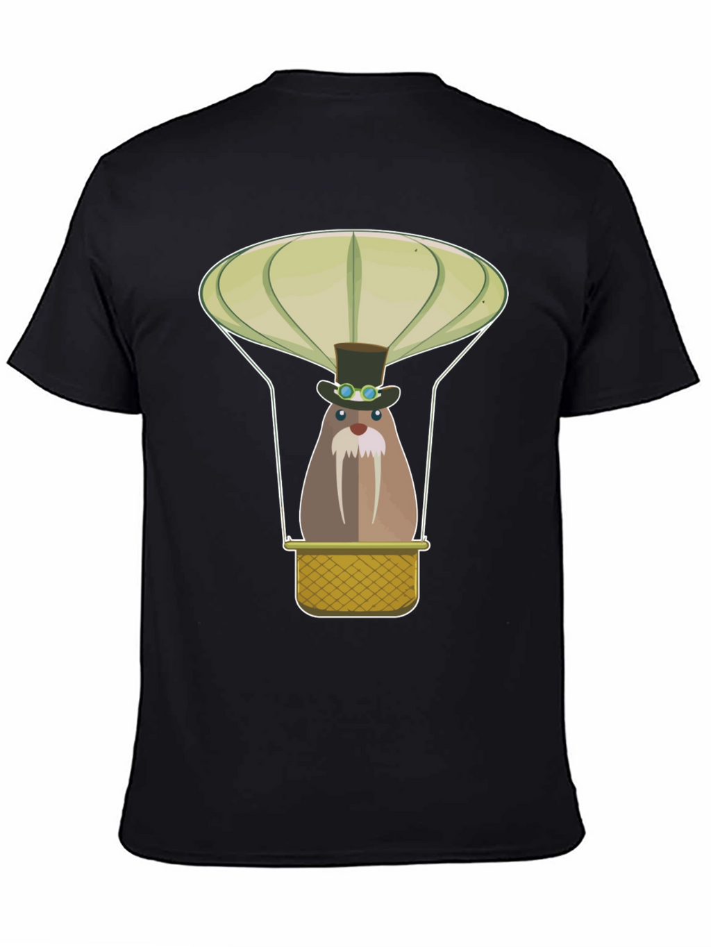 Steampunk Walrus Hot Air Balloon Graphic Tee