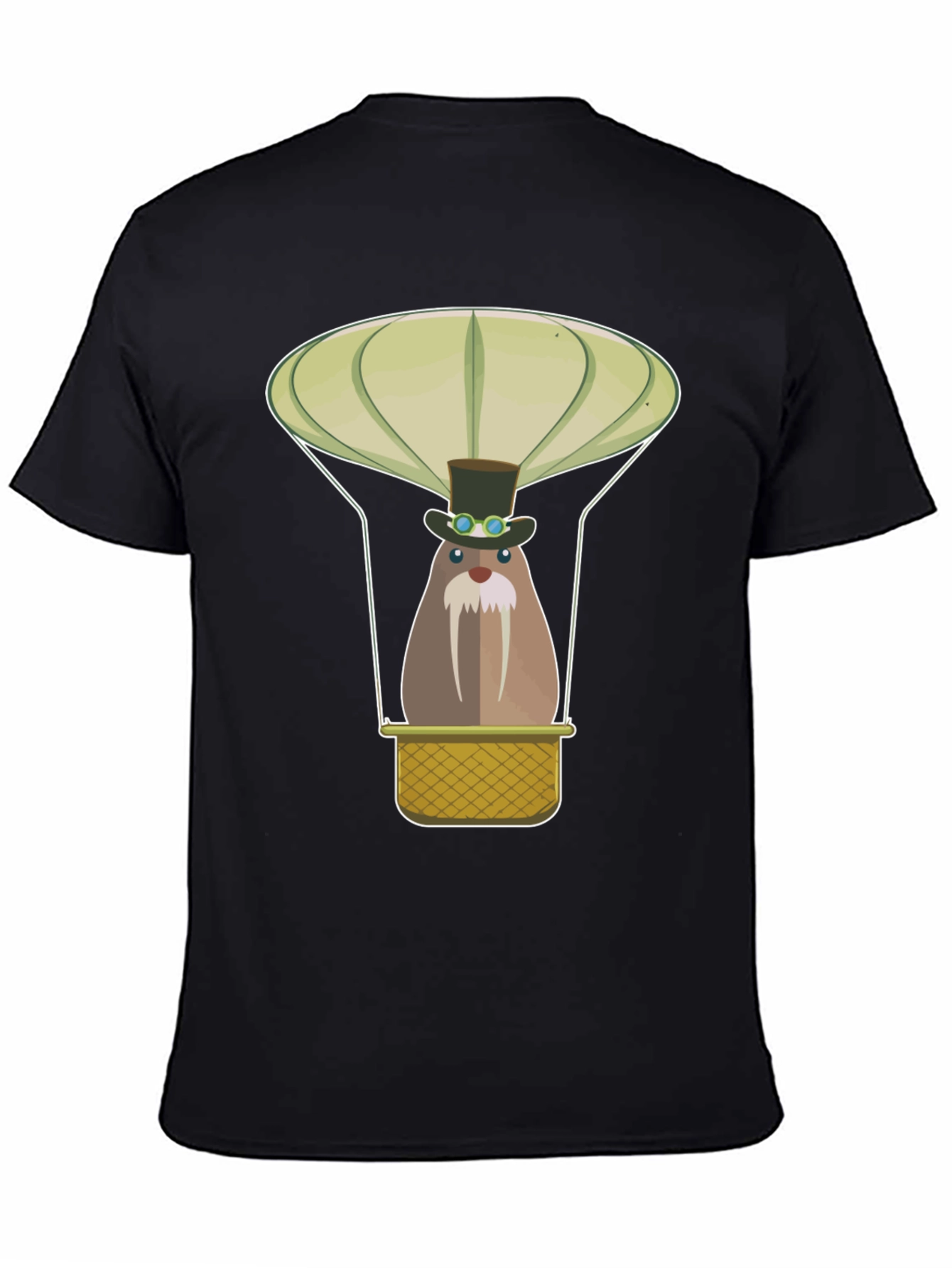 Steampunk Walrus Hot Air Balloon Graphic Tee