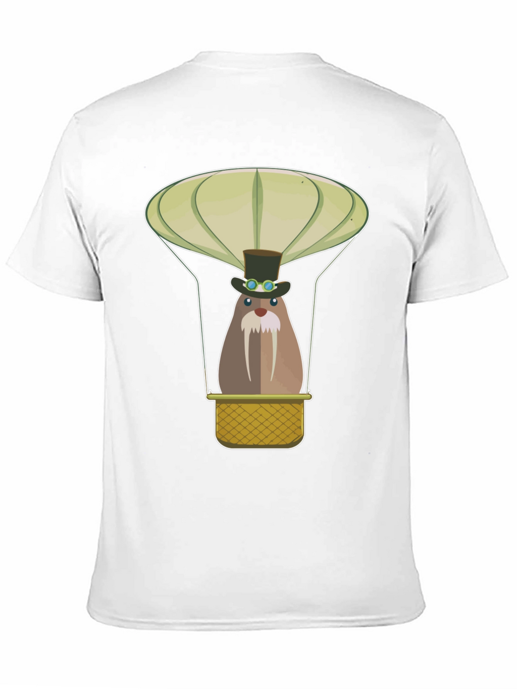 Steampunk Walrus Hot Air Balloon Graphic Tee