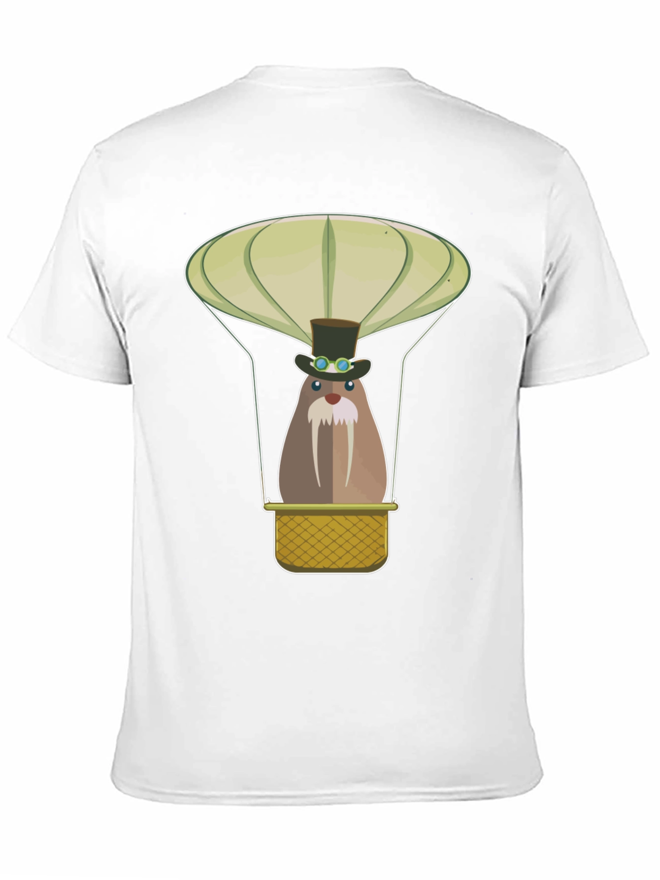 Steampunk Walrus Hot Air Balloon Graphic Tee