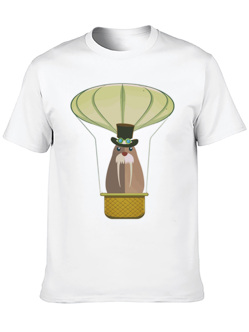 Steampunk Walrus Hot Air Balloon Graphic Tee