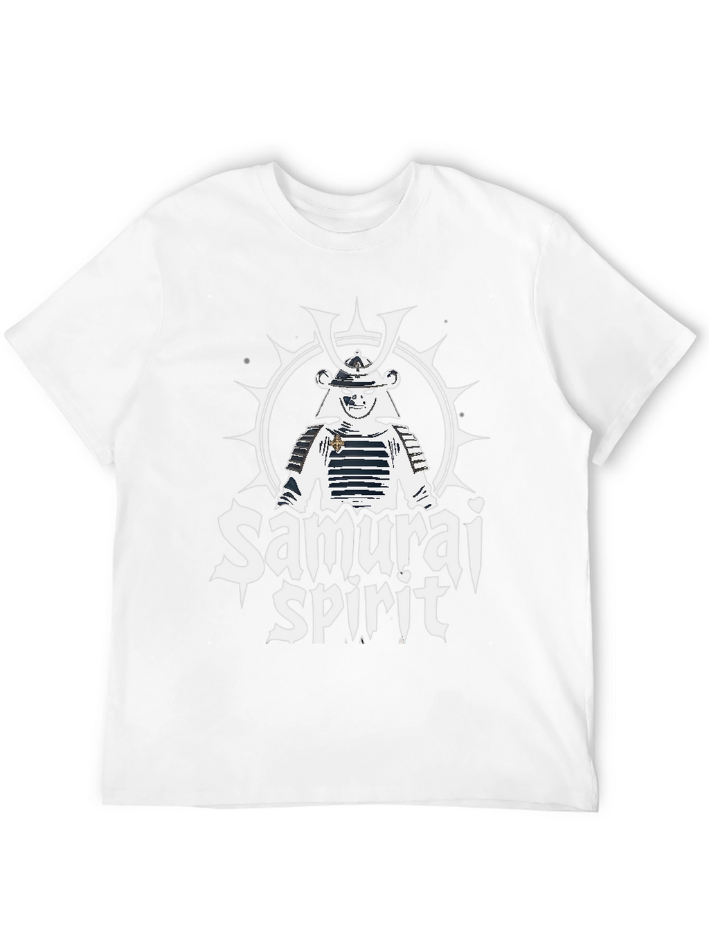 Samurai Spirit Graphic Print T-Shirt - Black