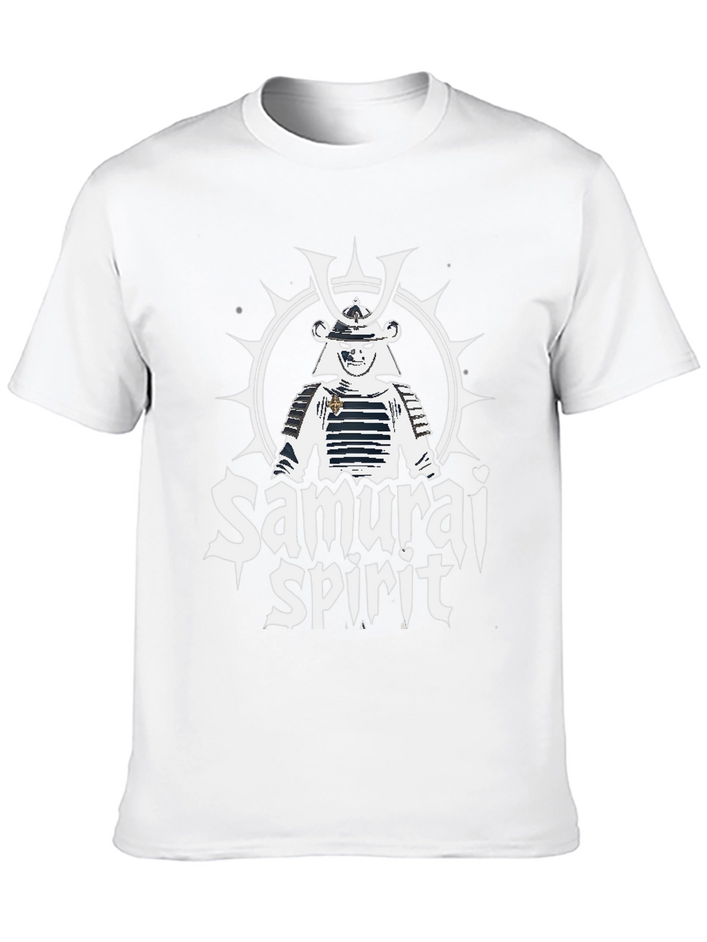 Samurai Spirit Graphic Print T-Shirt - Black