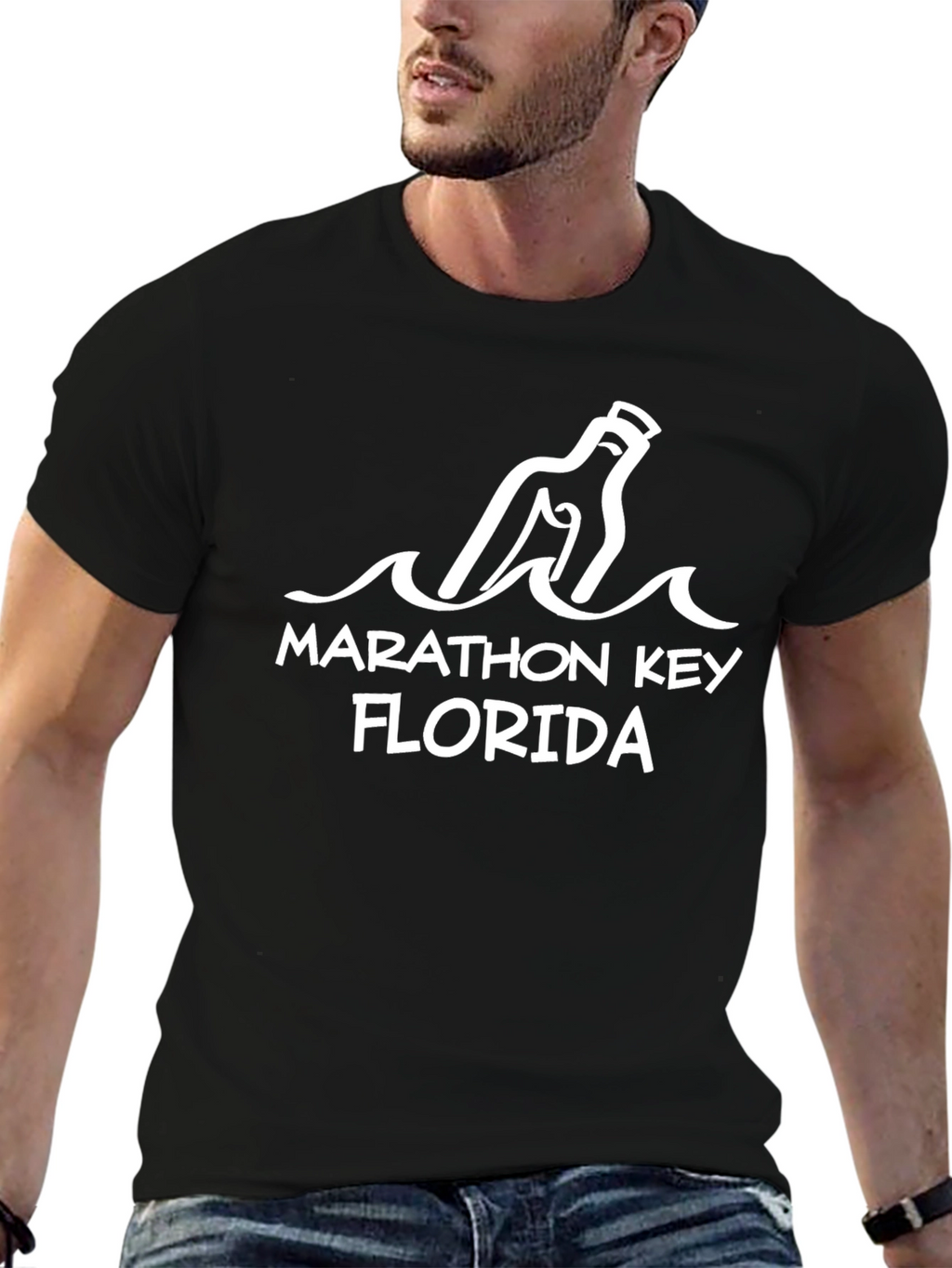 Marathon Key Florida Message in a Bottle T-Shirt