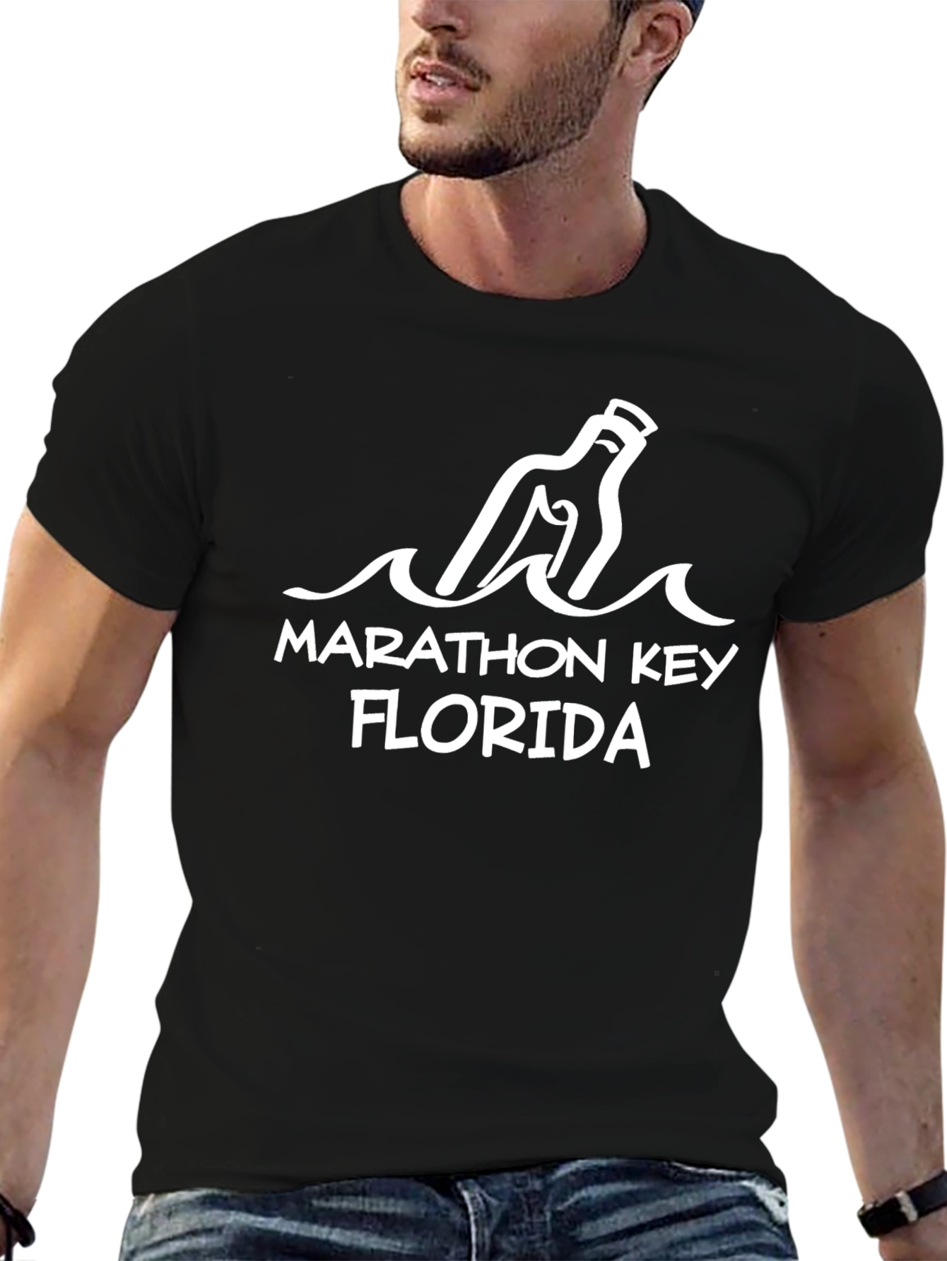 Marathon Key Florida Message in a Bottle T-Shirt