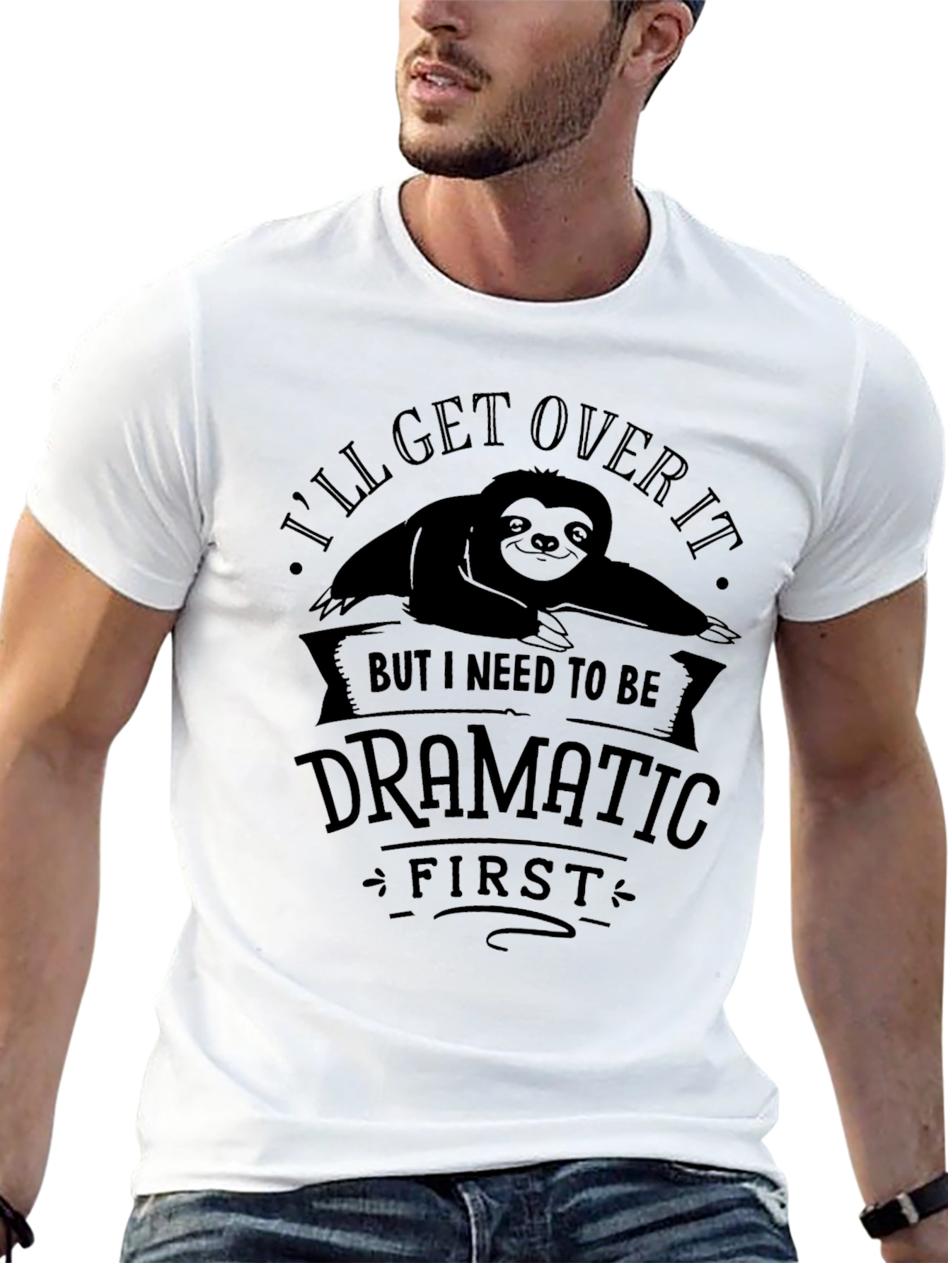 Dramatic Sloth Graphic Tee