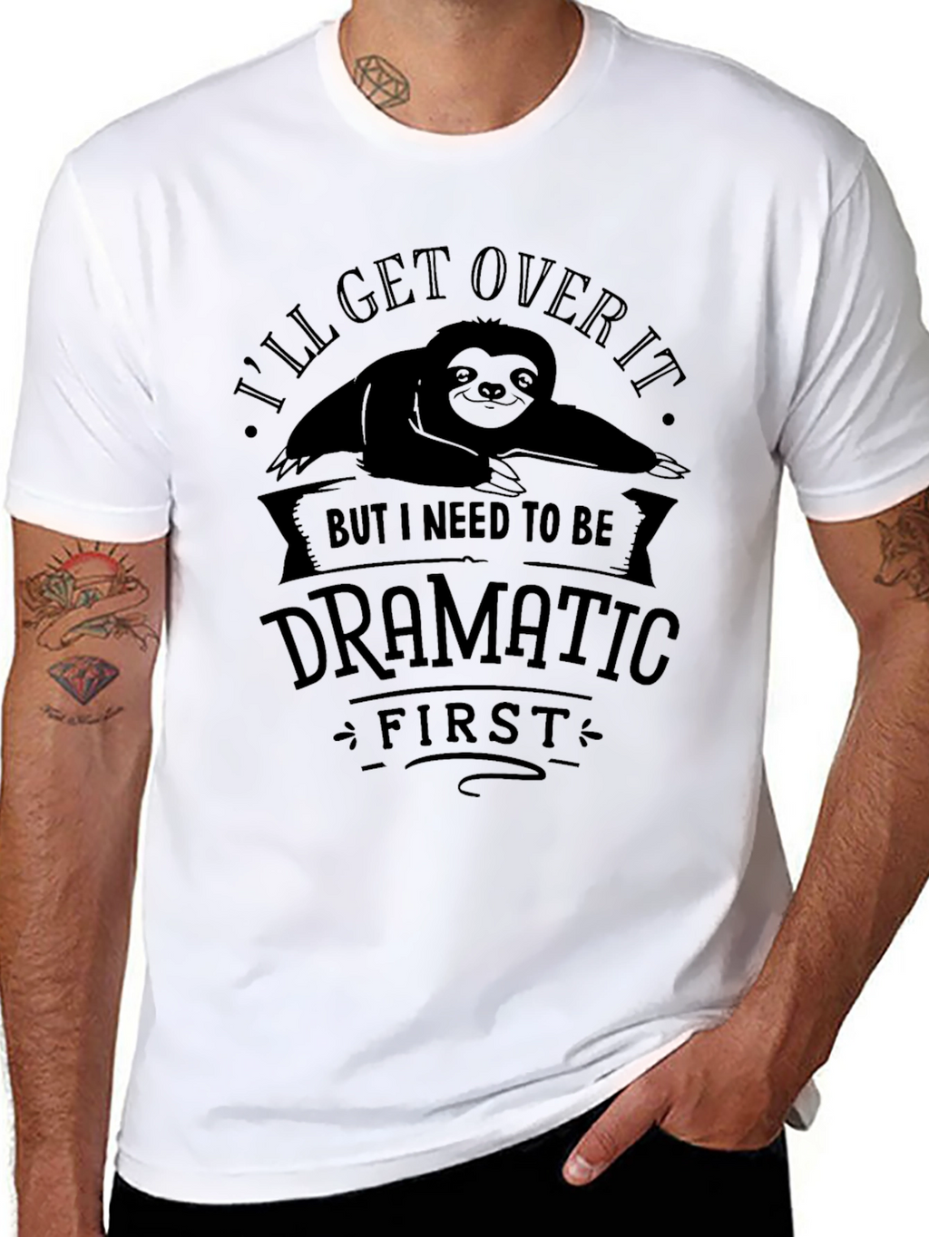 Dramatic Sloth Graphic Tee