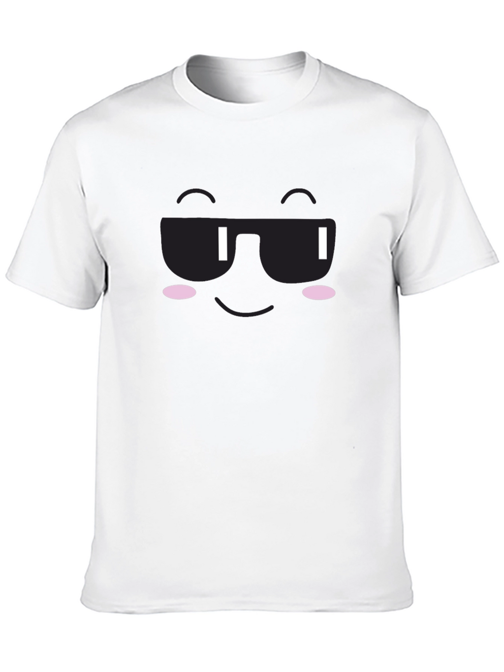 Cool Face Graphic Tee - Black Cotton T-Shirt