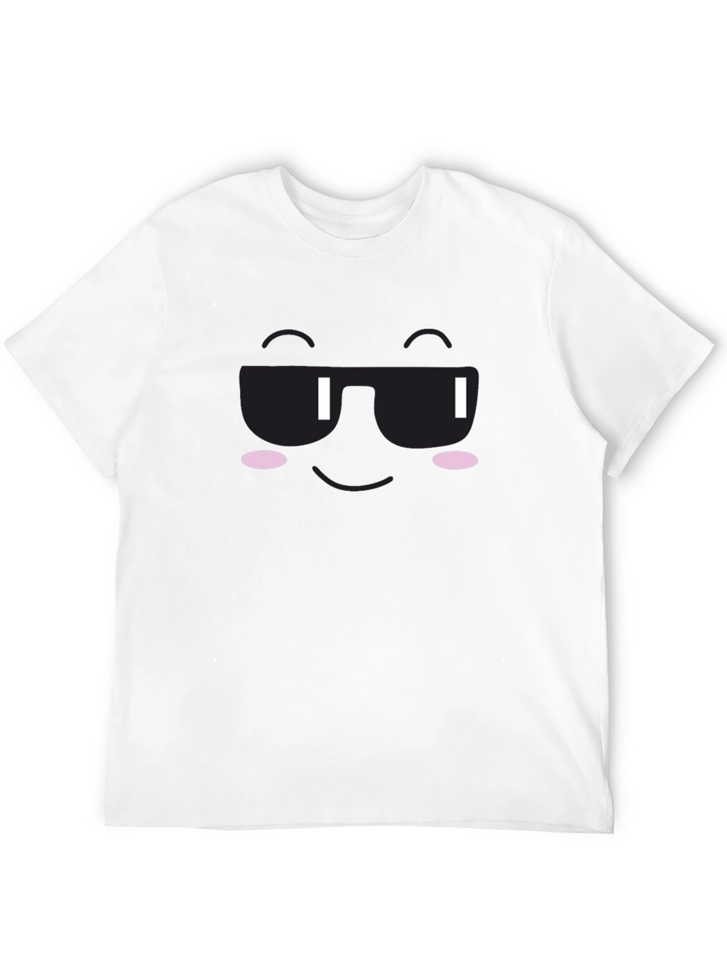 Cool Face Graphic Tee - Black Cotton T-Shirt