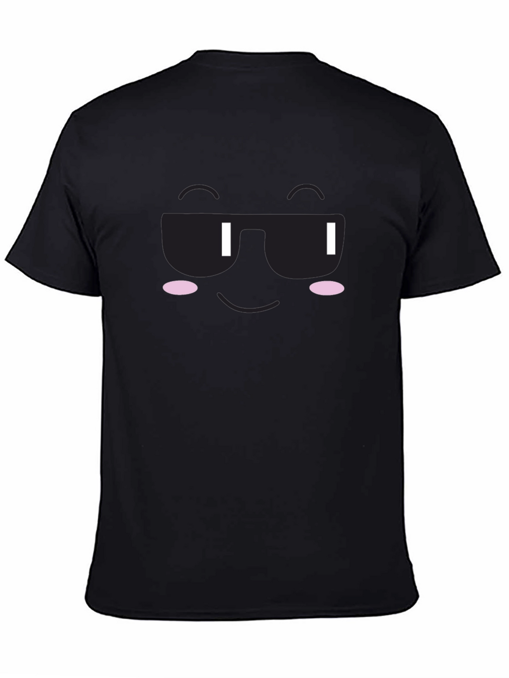 Cool Face Graphic Tee - Black Cotton T-Shirt