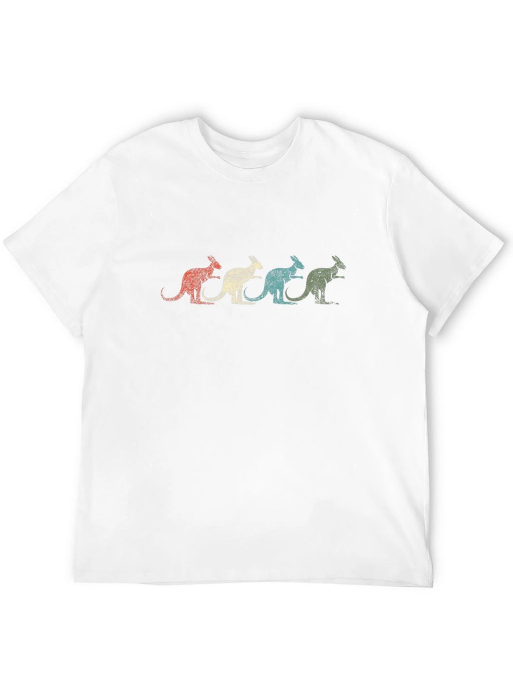 Retro Kangaroo T-Shirt - Black Graphic Tee