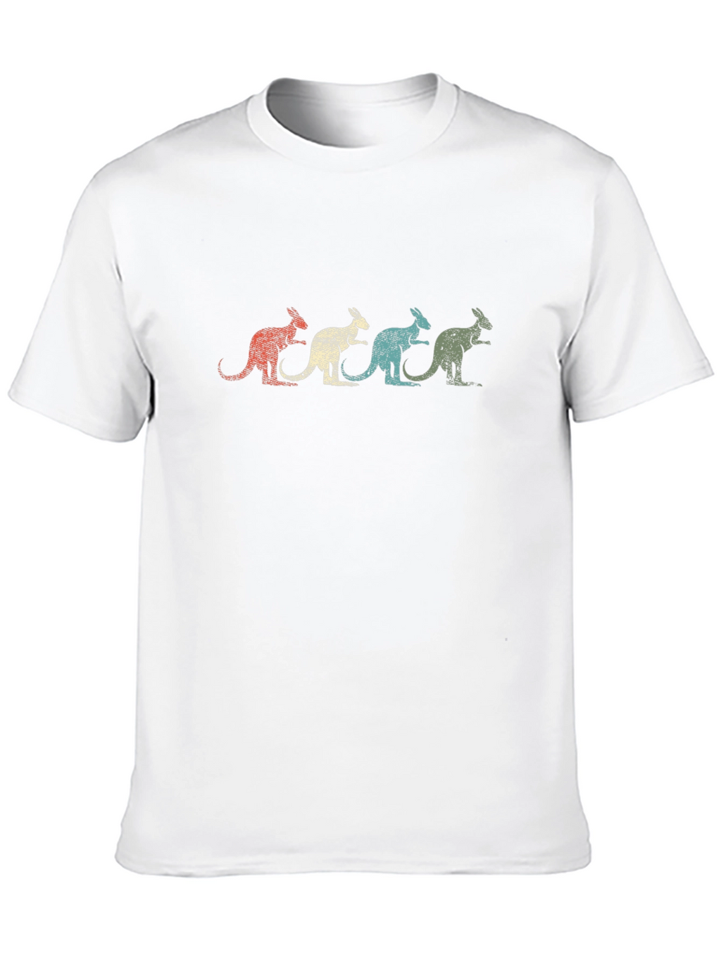 Retro Kangaroo T-Shirt - Black Graphic Tee