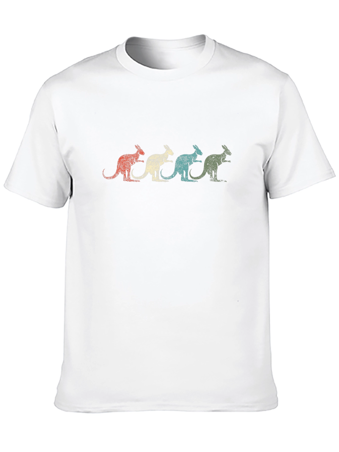 Retro Kangaroo T-Shirt - Black Graphic Tee
