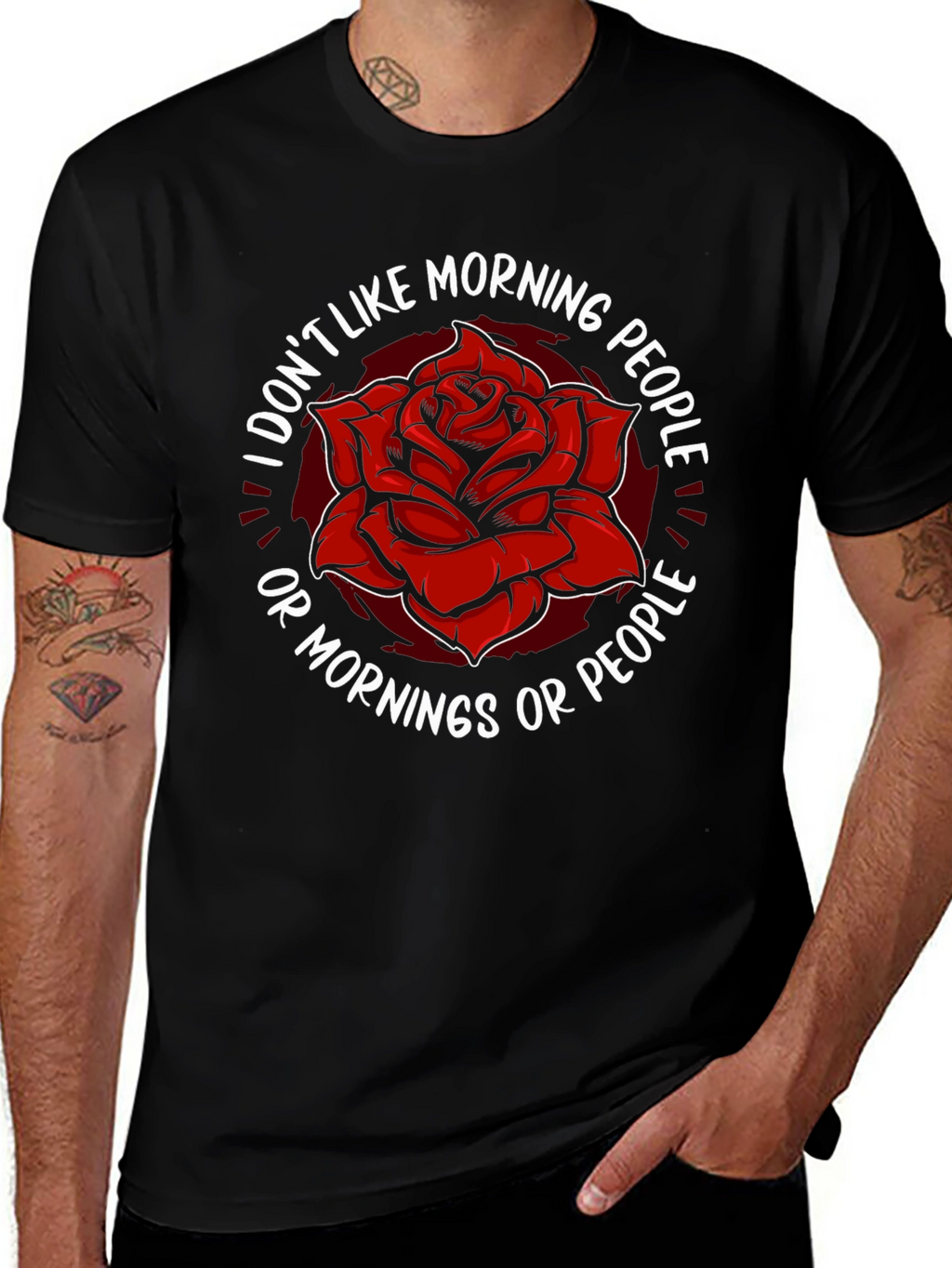 I Dont Like Morning People Graphic Tee